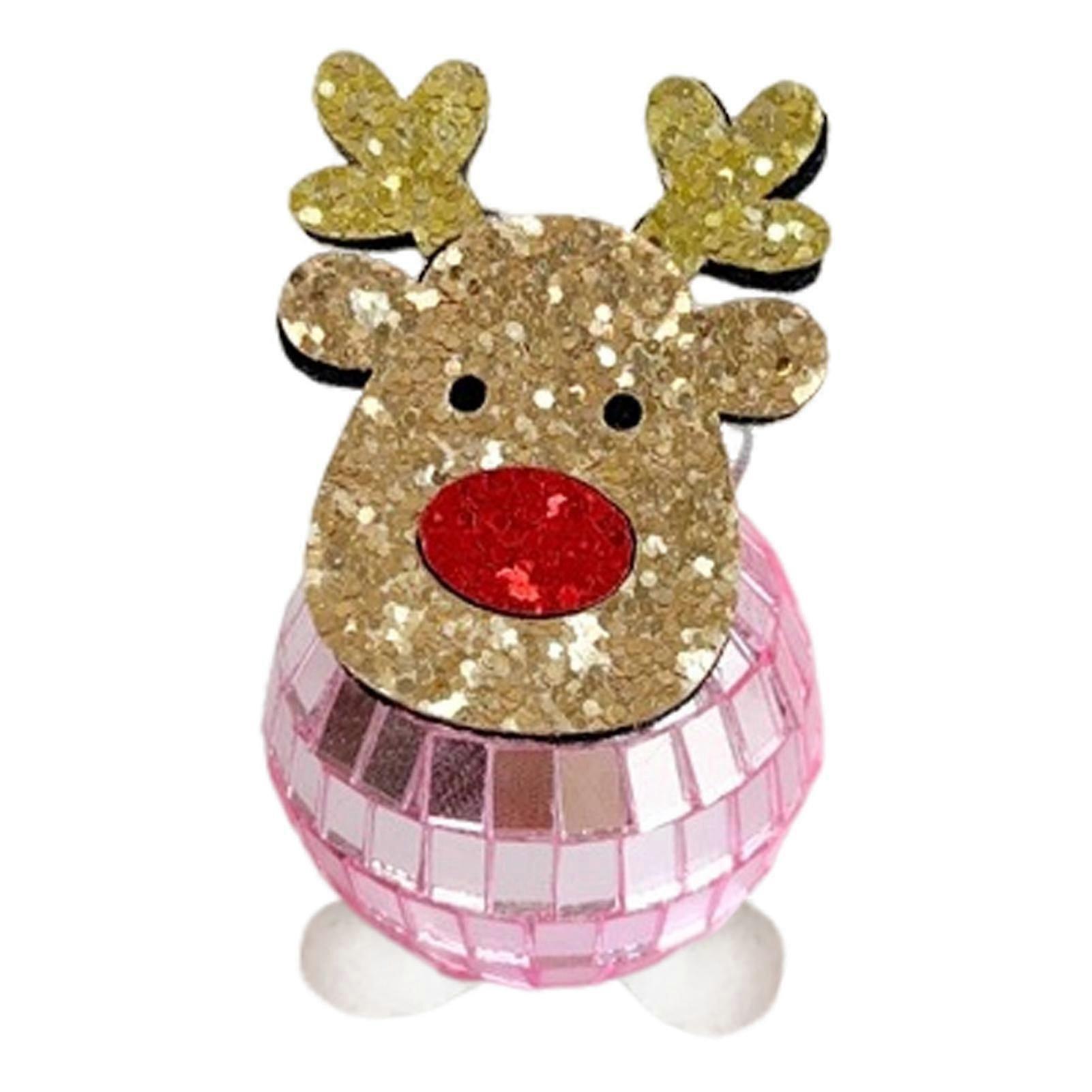 Christmas Mirror Deer Pendant Holiday Disco Ball Decoration Christmas Tree Hanging Ball Ornament for Party Scene Layout
