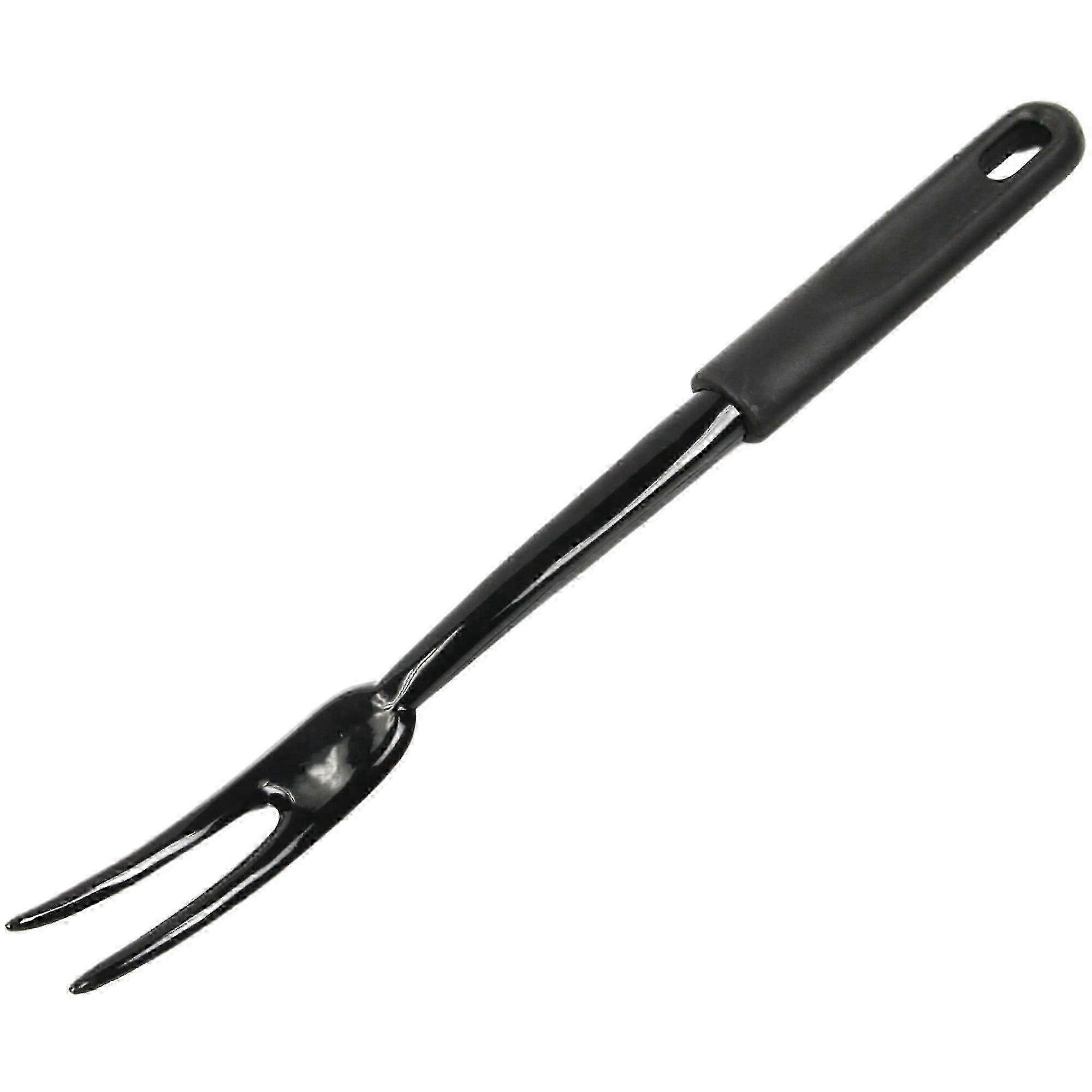 Hurry up! The 12 - inch black basic nylon meat fork, featuring durability and sharp tines for easy penetration, is perfect for both home kitchens