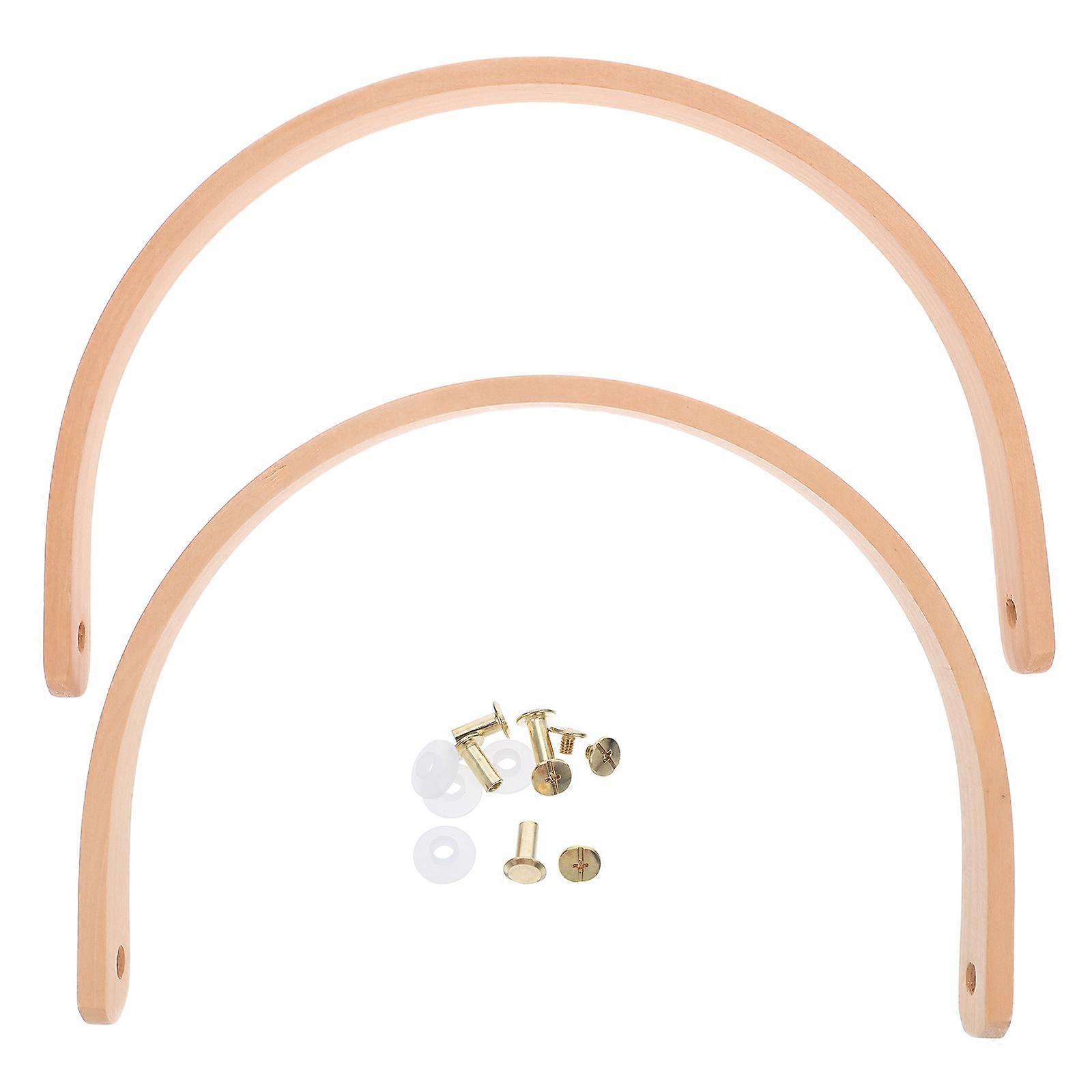 Solid Wood Serving Tray Handles for Bucket Replacement 10Pcs Set