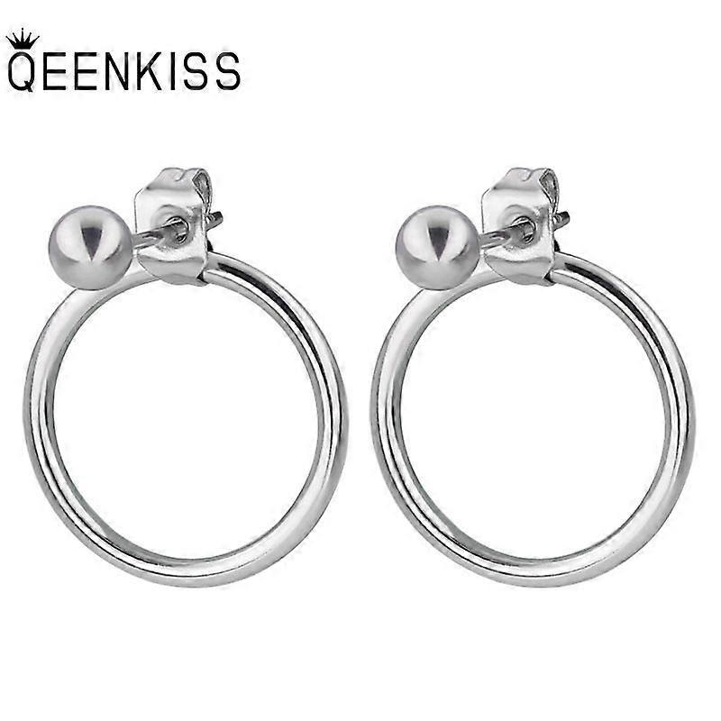 Round Titanium Stud Earrings 1 Piece#5