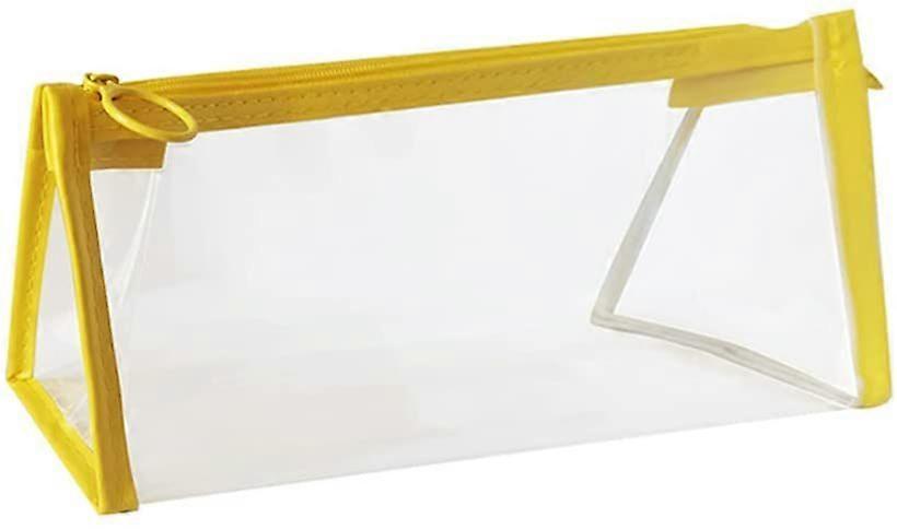 Case Clear Exam Pencil Pouch Cheap Pencil Case (Yellow)