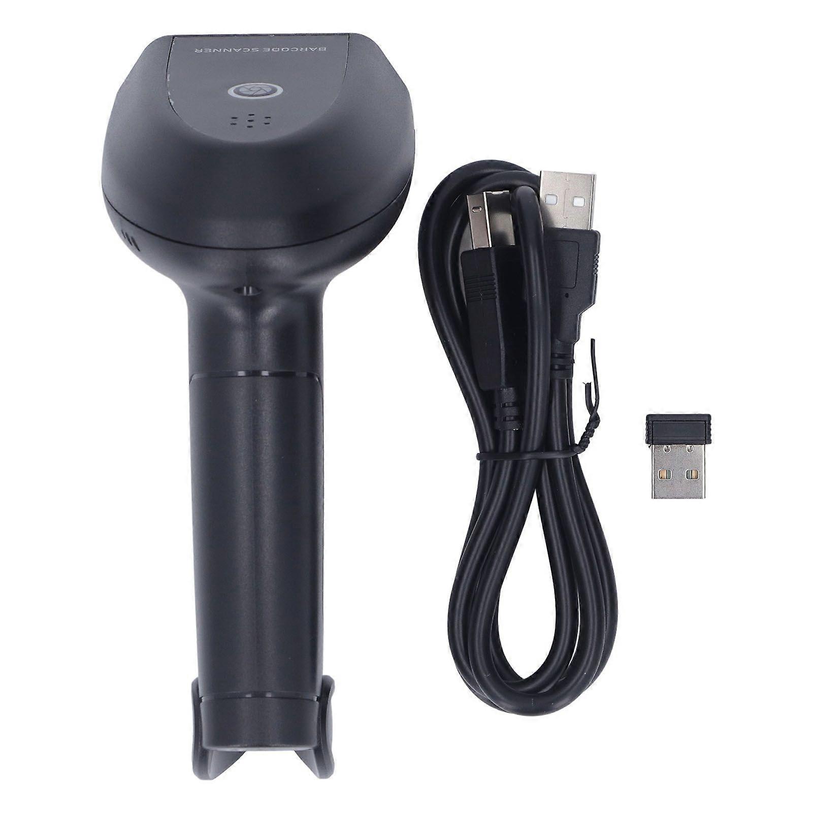 Barcode Scanner Bluetooth 2.4GHz Wireless CCD Red Light Rechargeable 1D Code Reader for Mall Logistics