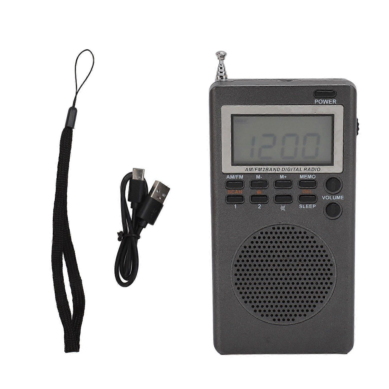 Portable AM FM Digital Radio Highly Sensitive Stable Low Power Consumption Battery Powered Two Band Portable Pocket Radio