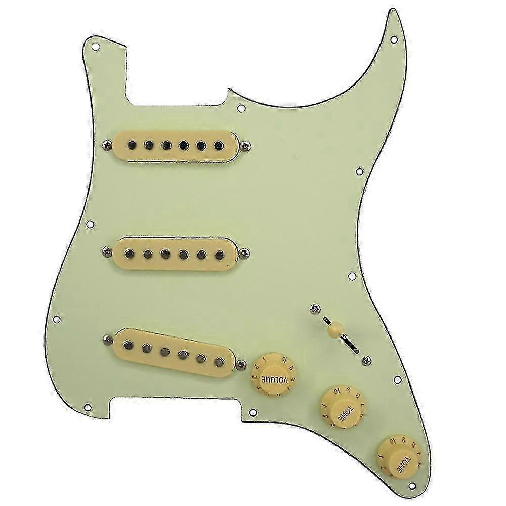 11-Hole Guitar Pickguard Set with Knobs and Pickup Covers for Squier Style Guitars