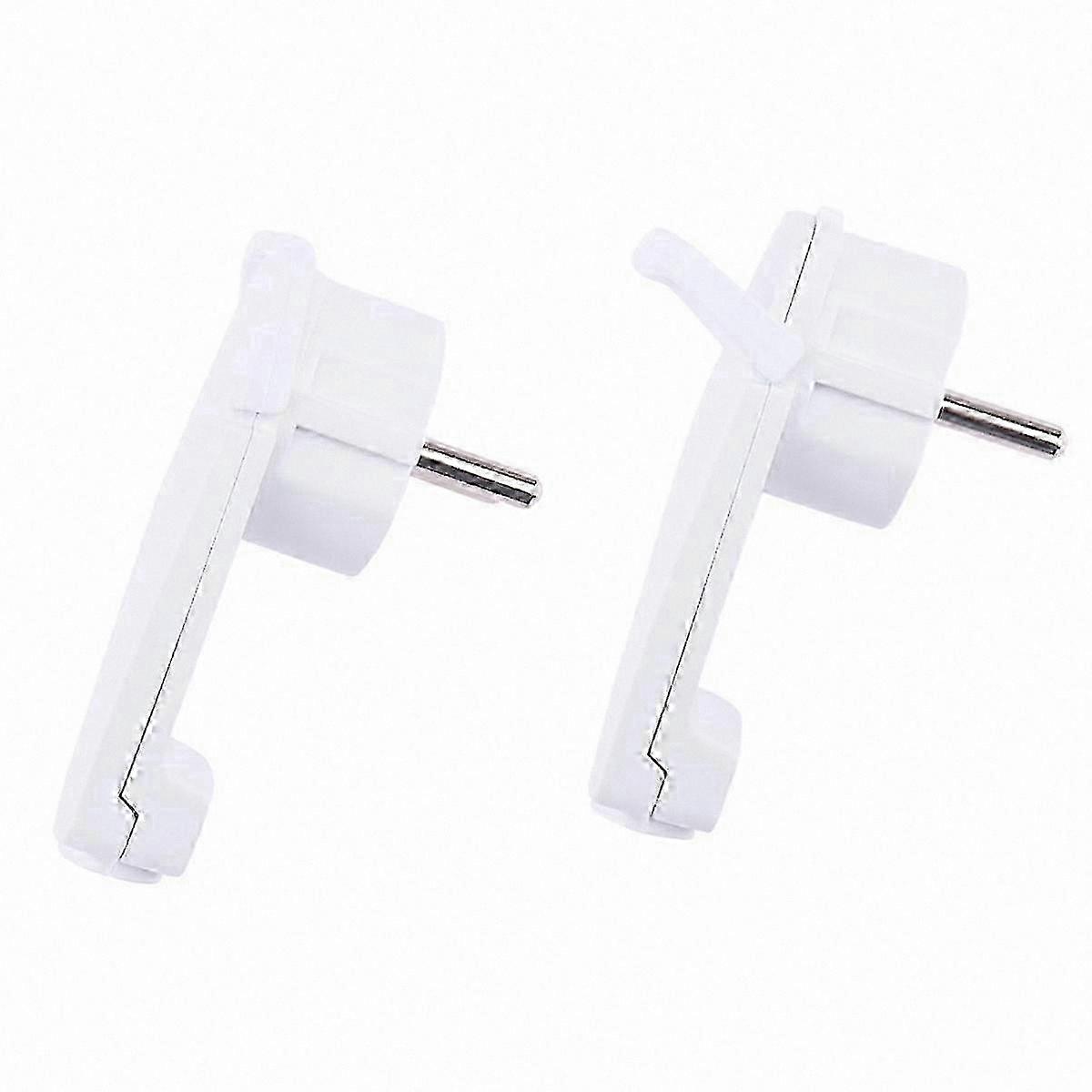 2-Pack Schuko Angled Flat Plug, 250V 16A EU Power Adapter, White