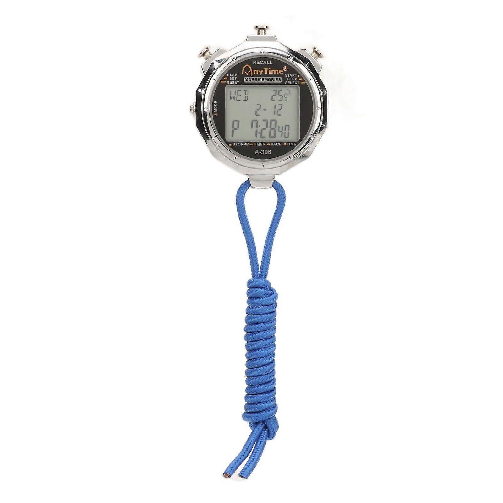 Multi Function Electronic Digital Sport Stopwatch Timer 3 Row 200 Lap Large Display with Date Time Alarm Function 60mAh Battery