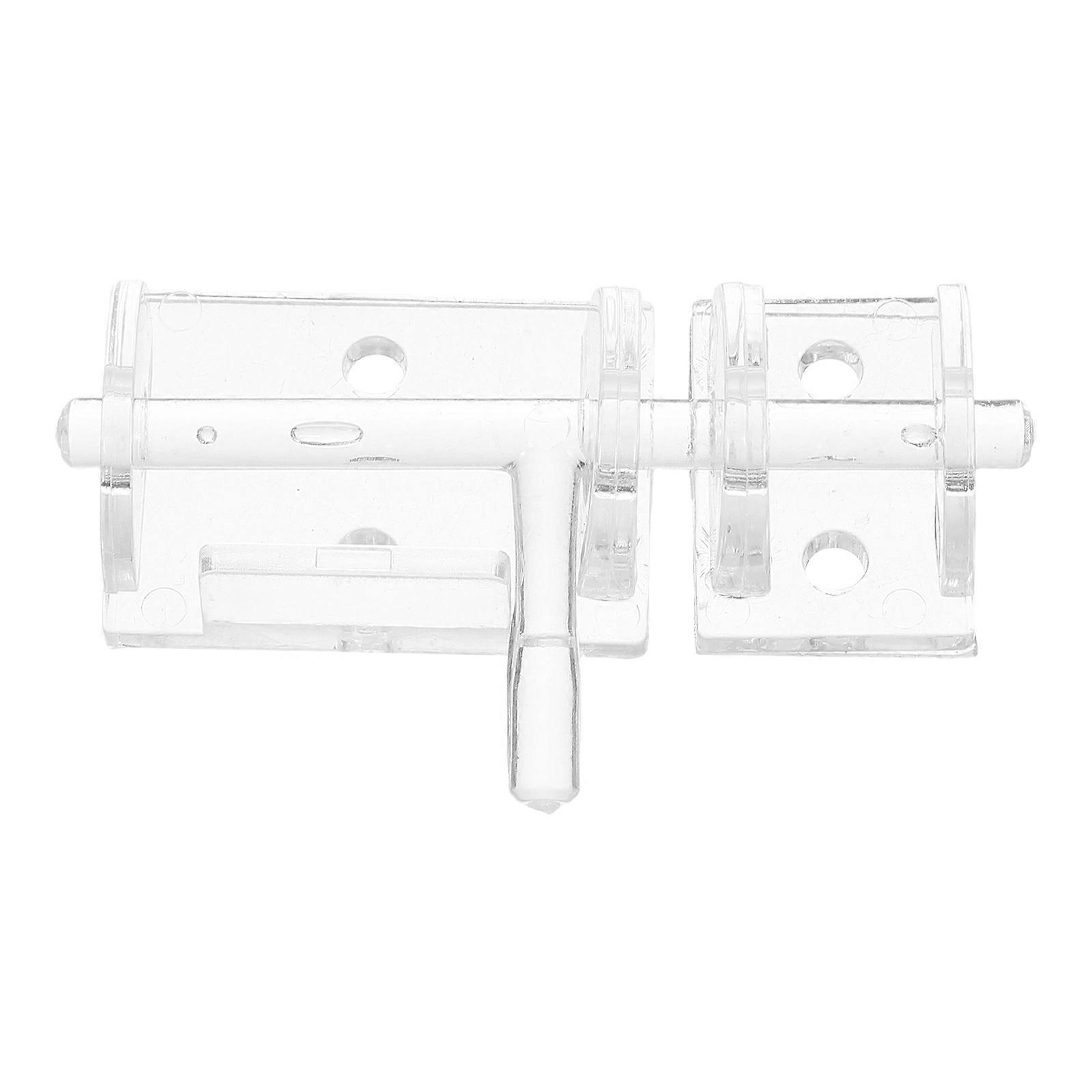 Transparent Acrylic Door Latch for Door with Mini Lock Hinge 3Pcs