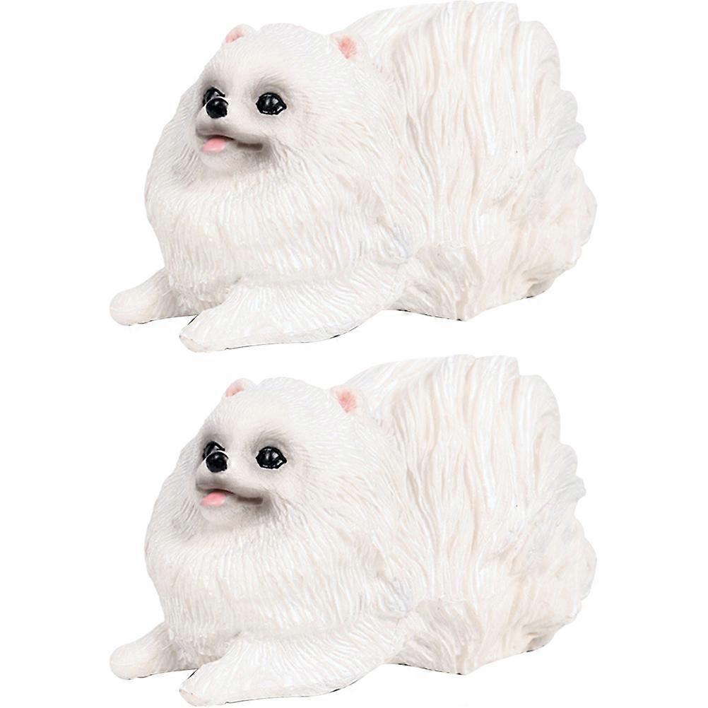 Simulation Dog Model Decorative Dog Figurines for Home 4Pcs Set