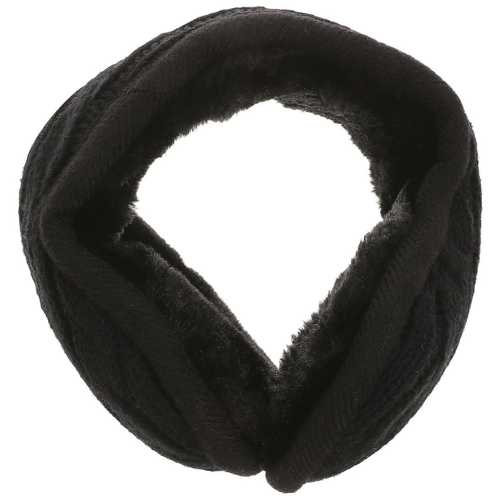 Foldable Black Ear Warmer for Protection Use 4Pcs Adjustable Winter Earmuff