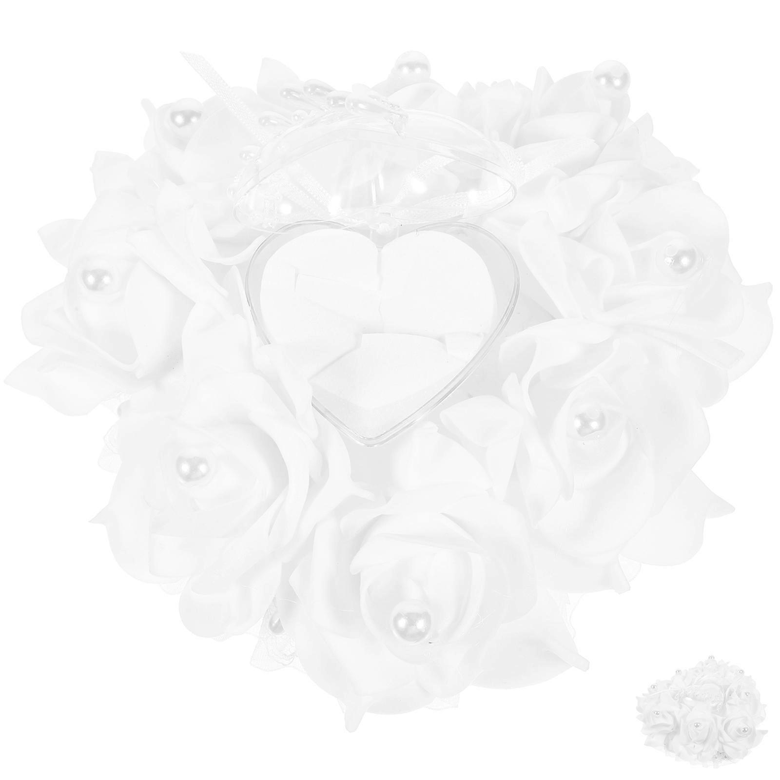 Heart Shape Ring Box for Wedding with 2Pcs Engagement Storage Case