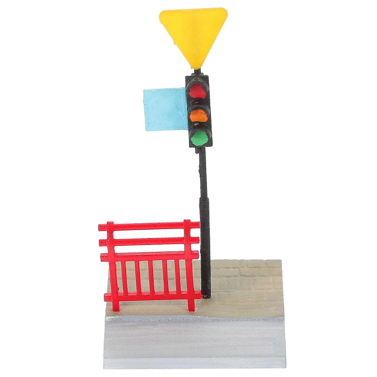 Miniature Street Lamp Model Resin Model for 3Pcs Traffic Light Toy Decoration