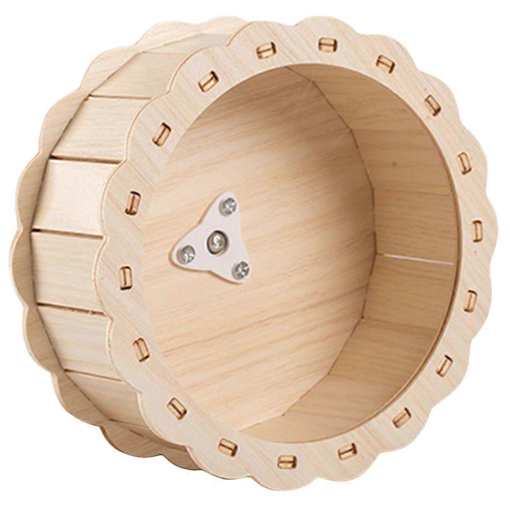 Small Pets Running Wheel 4Pcs Wooden Plaything For Hamster Hedgehog Exercise Interactive Fun Indoor Use