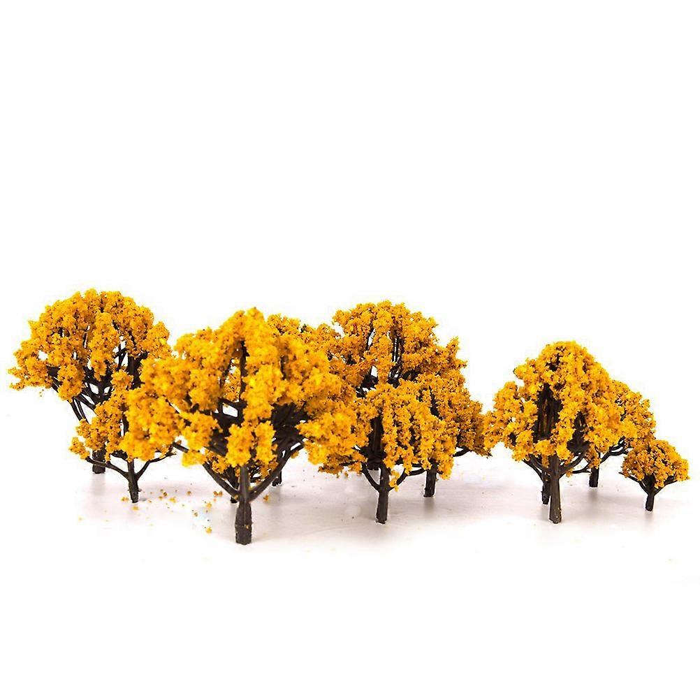 Orange Model Scenery Landscape Trees for Model Decoration 40Pcs Pack