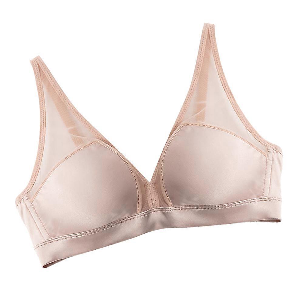 Breathable Triangle Cup Wireless Bra for Women 3Pcs Pink