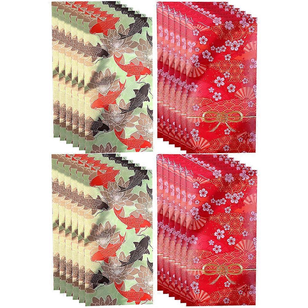 Chinese Style Red Envelopes New Year Red Packets for Storage 96Pcs Assorted Color