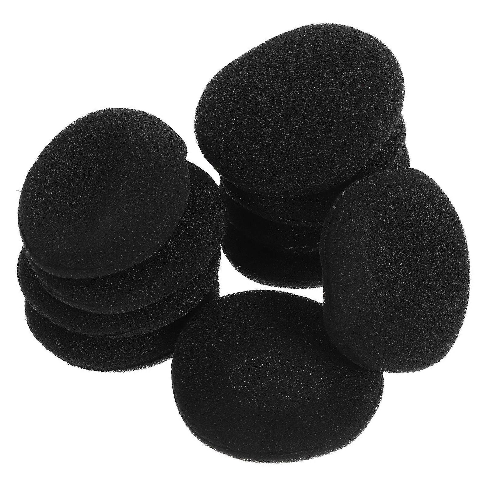 40mm Headset Ear Pad Covers for Headphone Use 30Pcs Replacement Set Black