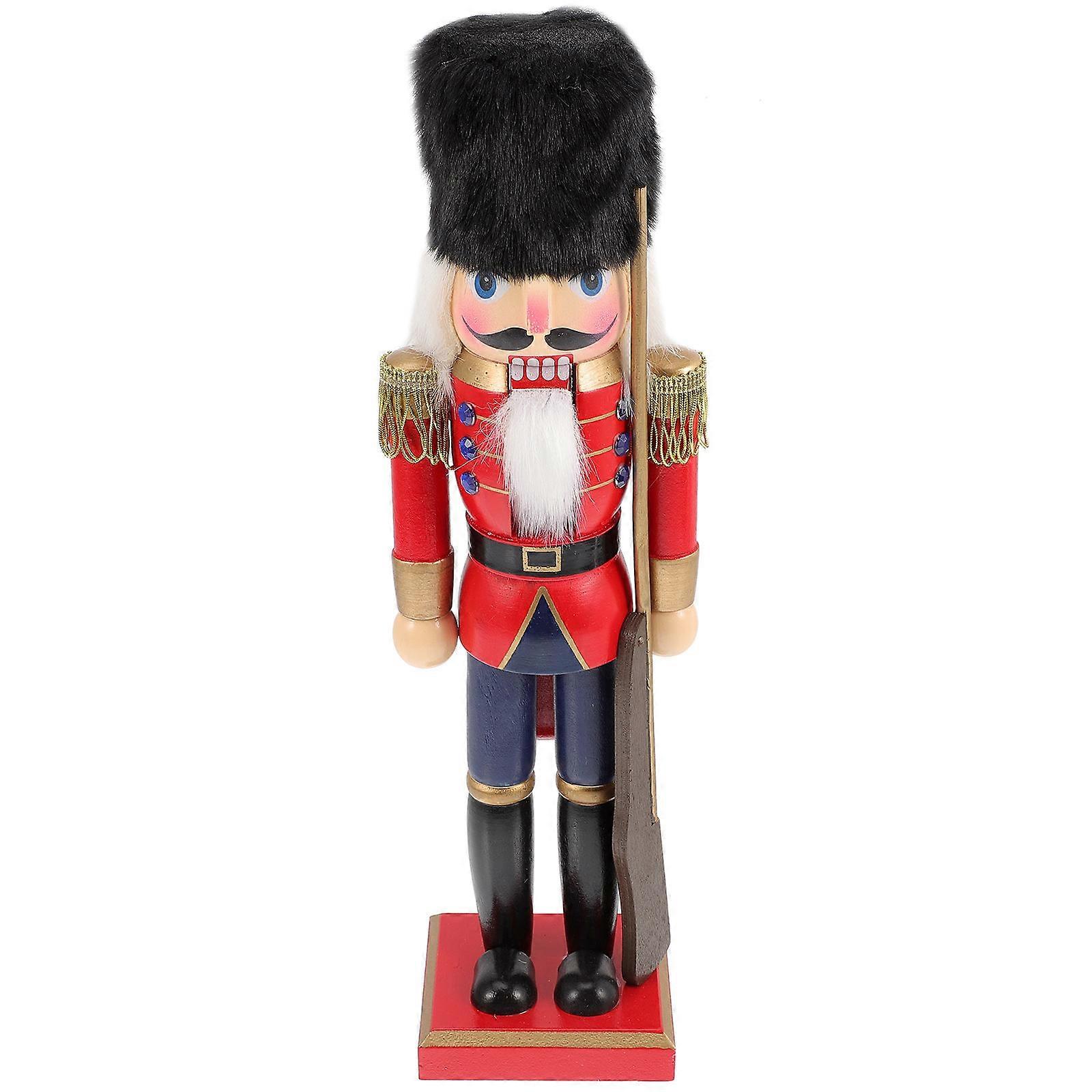 Nutcracker Ornament Wooden Nutcracker for 2Pcs Christmas Home Decor
