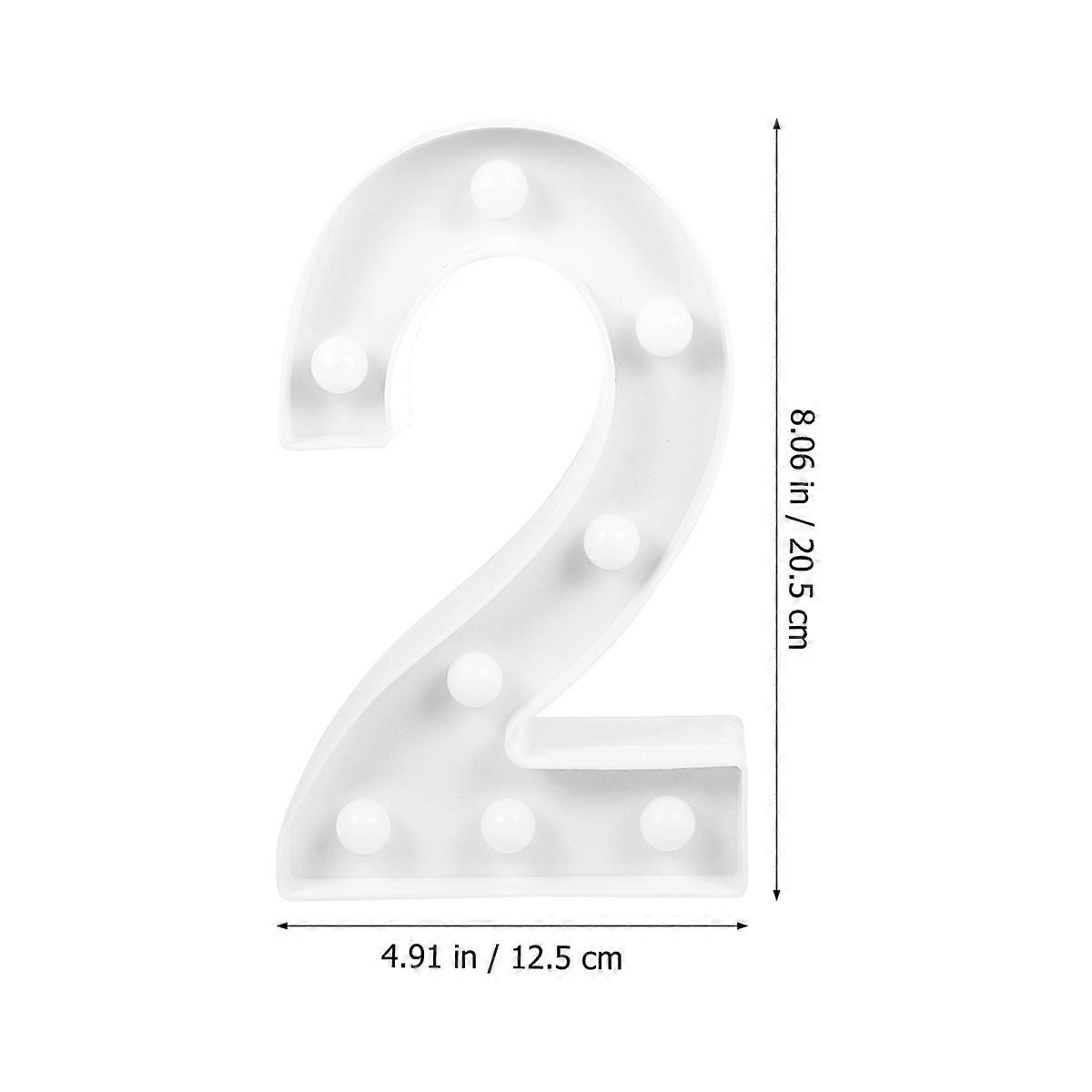 Number Light Up Marquee Sign LED Light for Decorating 1Pcs Transparent PVC