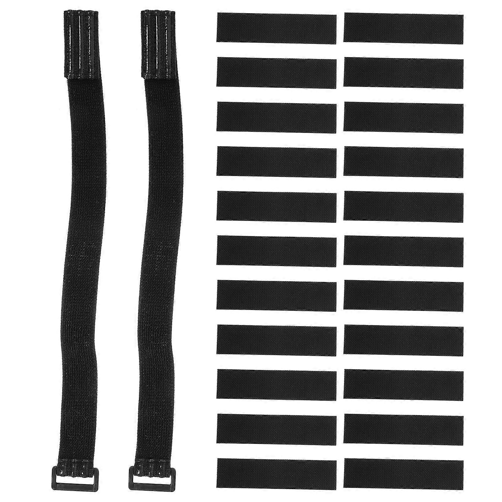 Elastic Boot Bands Adjustable Boot Straps for Fixing 2Sets Black Accessories