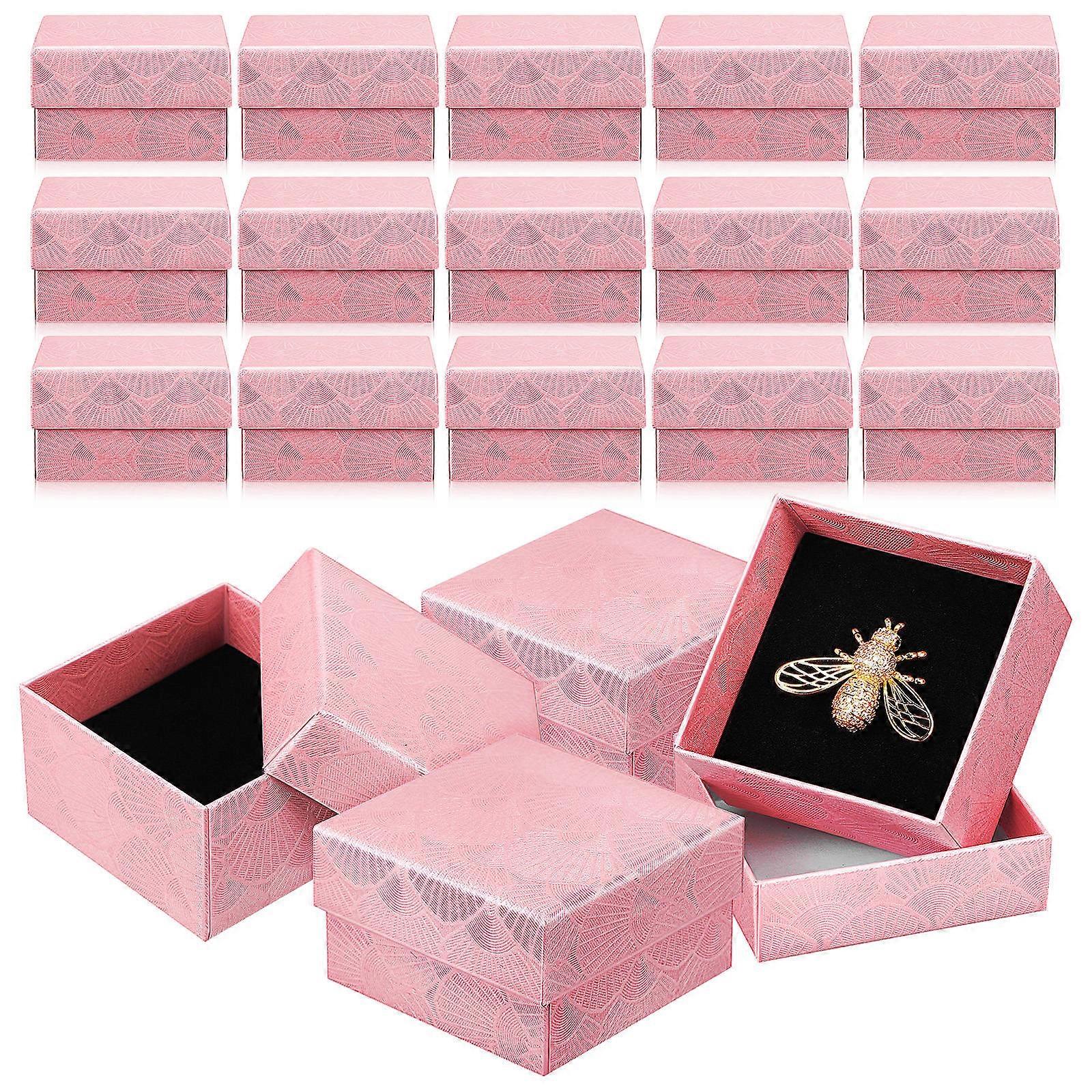 Jewelry Storage Case Pink Organizer for Storage 96Pcs Ring Boxes