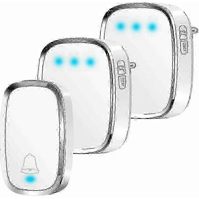 冬のプロモーション、防水ワイヤレスドアベル、300m範囲屋外ドアベル、1送信機と2受信機、ワイヤレスチャイムキット