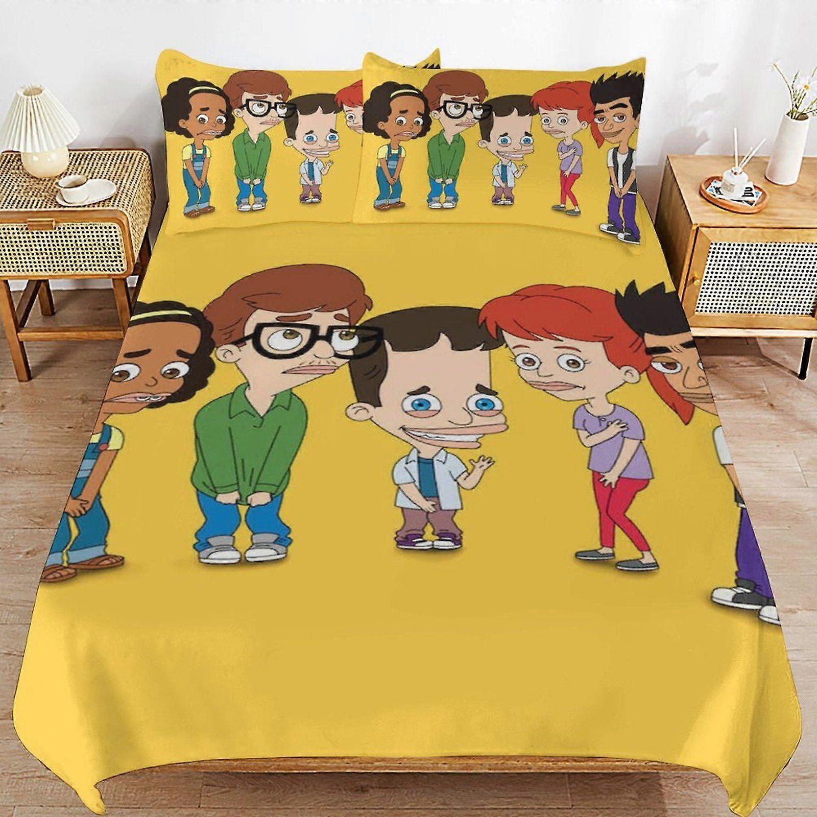 D357 Big Mouth Consistent Soft Layer Machine Wash Safe Threaded Finish Duvet Cover Sets Comfortable Bedding S357