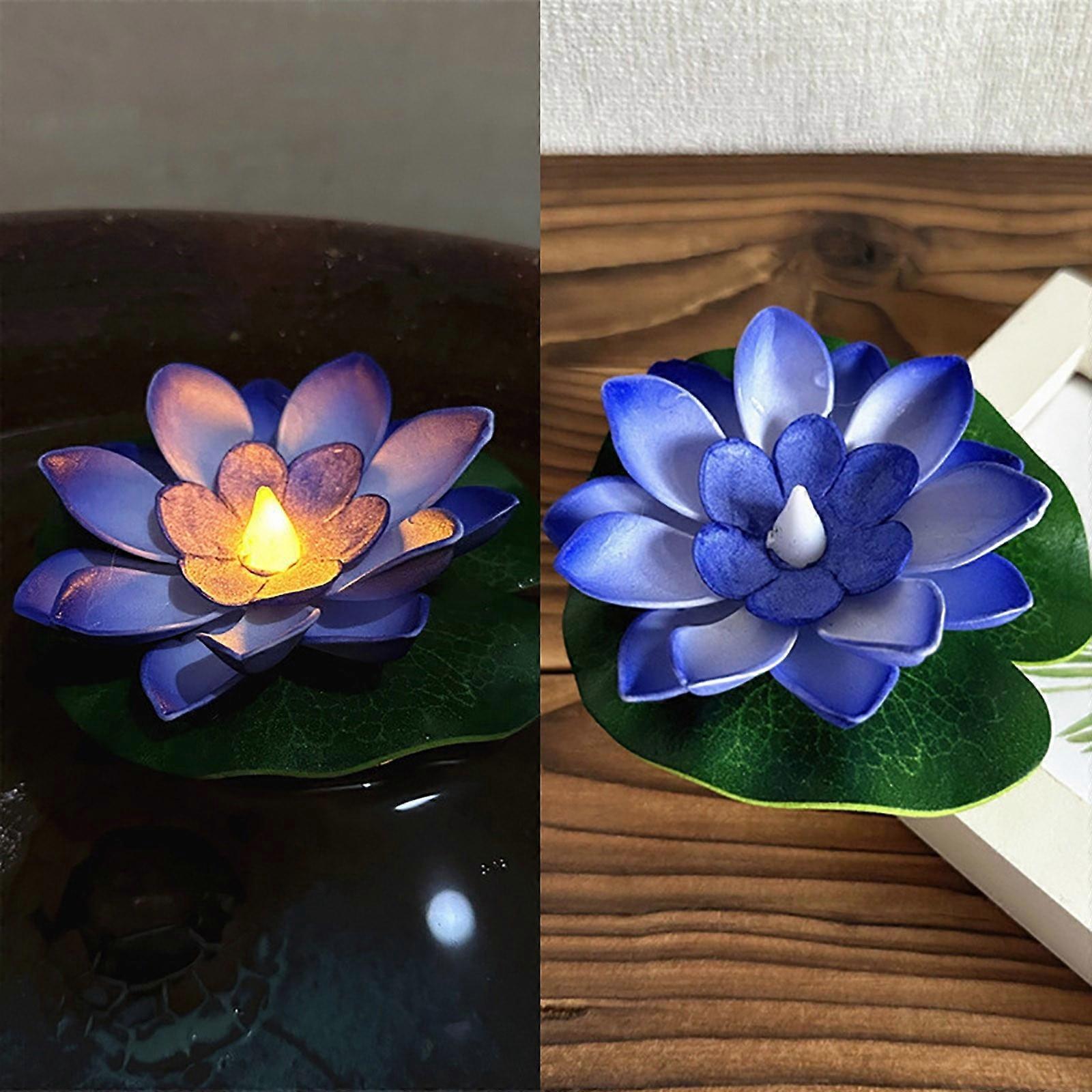 Specollect Floating Pool Lights Lotus Lanterns LED Lily Pad Lamp, Yellow Light, Battery Operated, Fun Pool & Pond Decor, Compatible with Pools