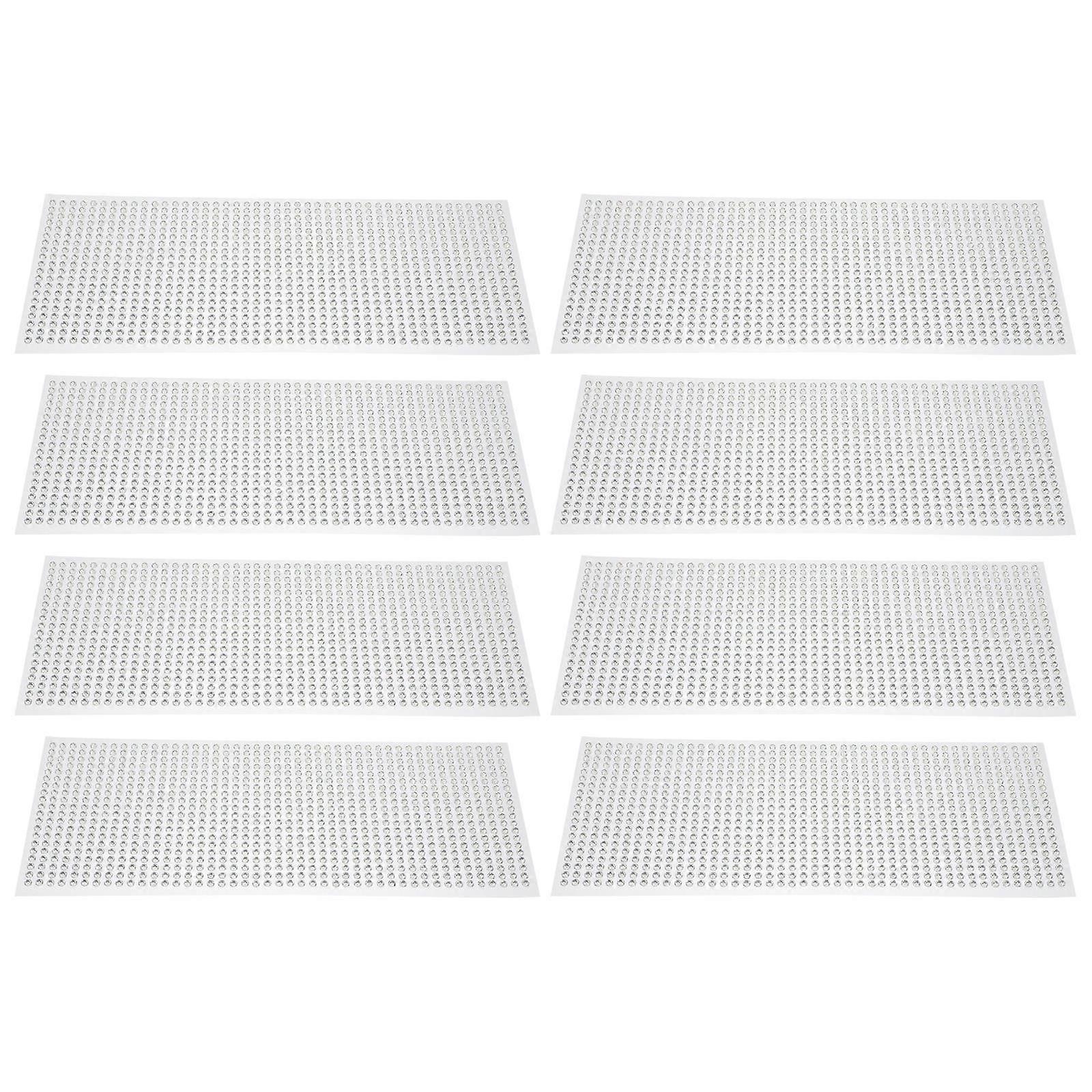 Diamond Stickers Decorative Scrapbook Stickers 16 Sheets Multi-function Face Gems Self-adhesive Durable Easy To Peel