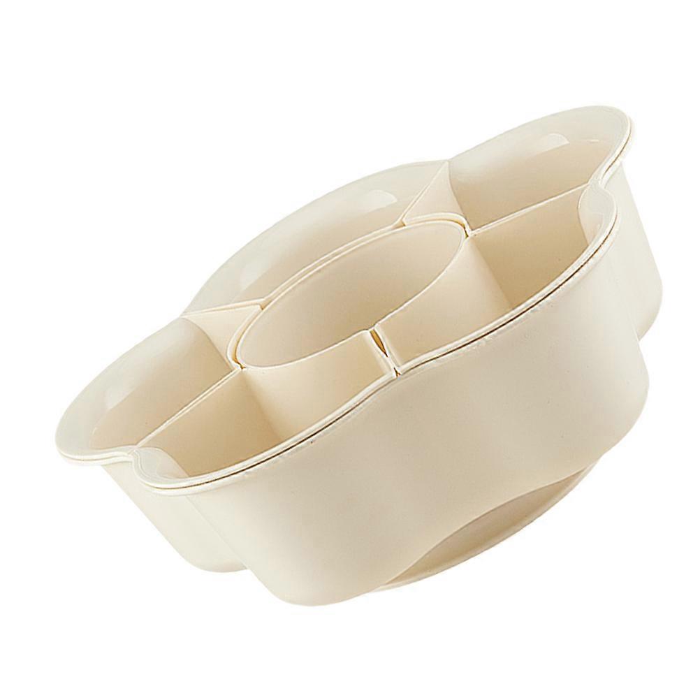 Versatile Tray Drain Serving Platter Designed For Parties And Hotel Use Beige Multi-Grid 1Pcs