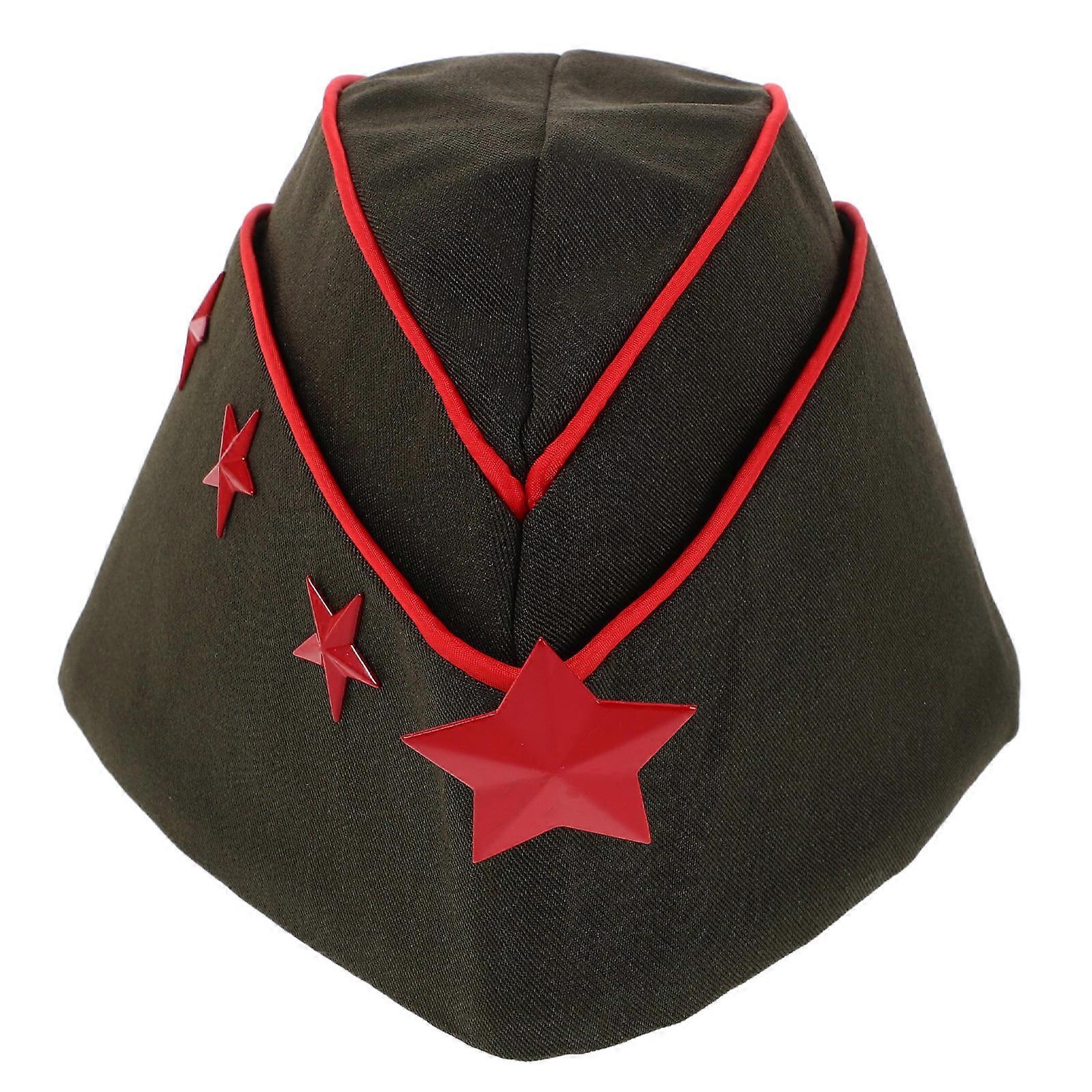 3Pcs Russian Sailor Dance Hat Cap with Olive Material