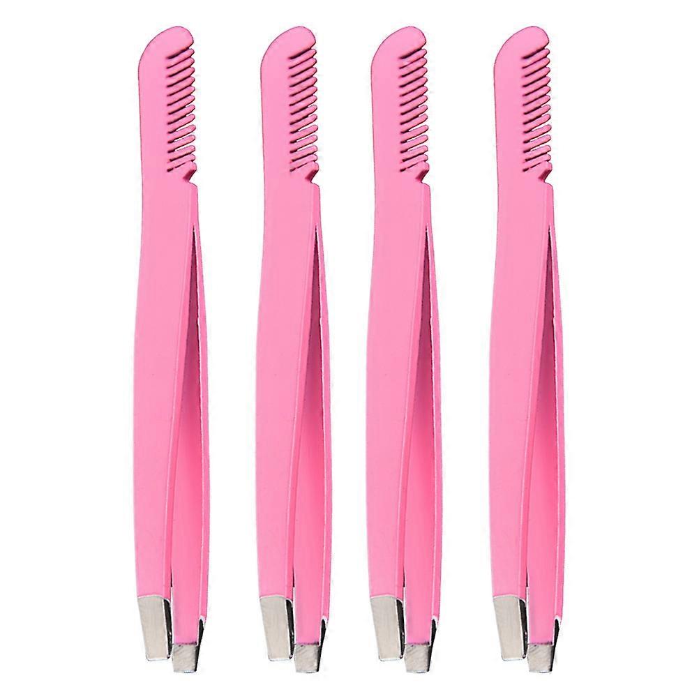 Eyebrow Tweezers Diagonal Tweezer Comb for Makeup Use 12 Pieces