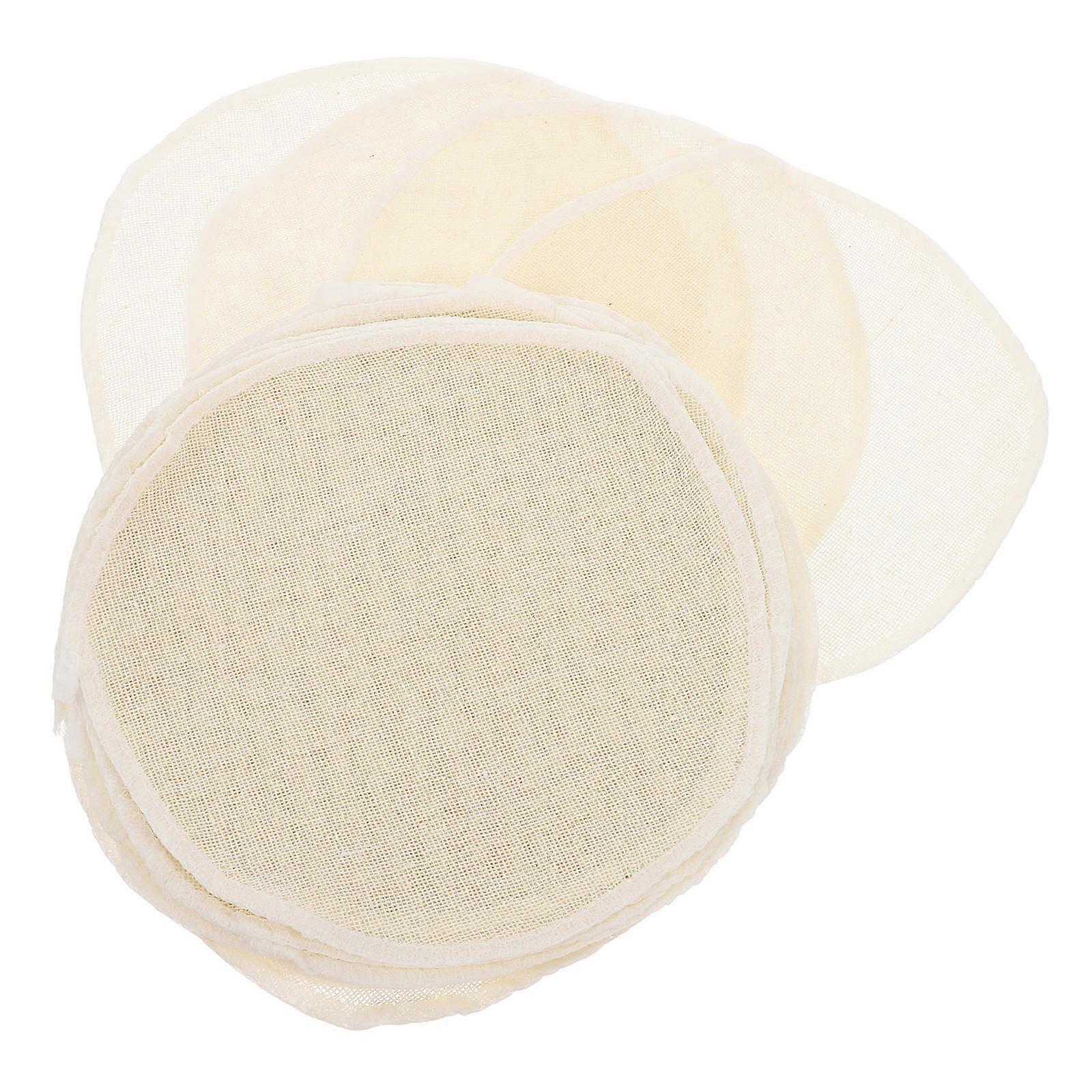Breathable Cotton Steamer Liners for Cooking 40Pcs Beige Round Mats for Dumplings