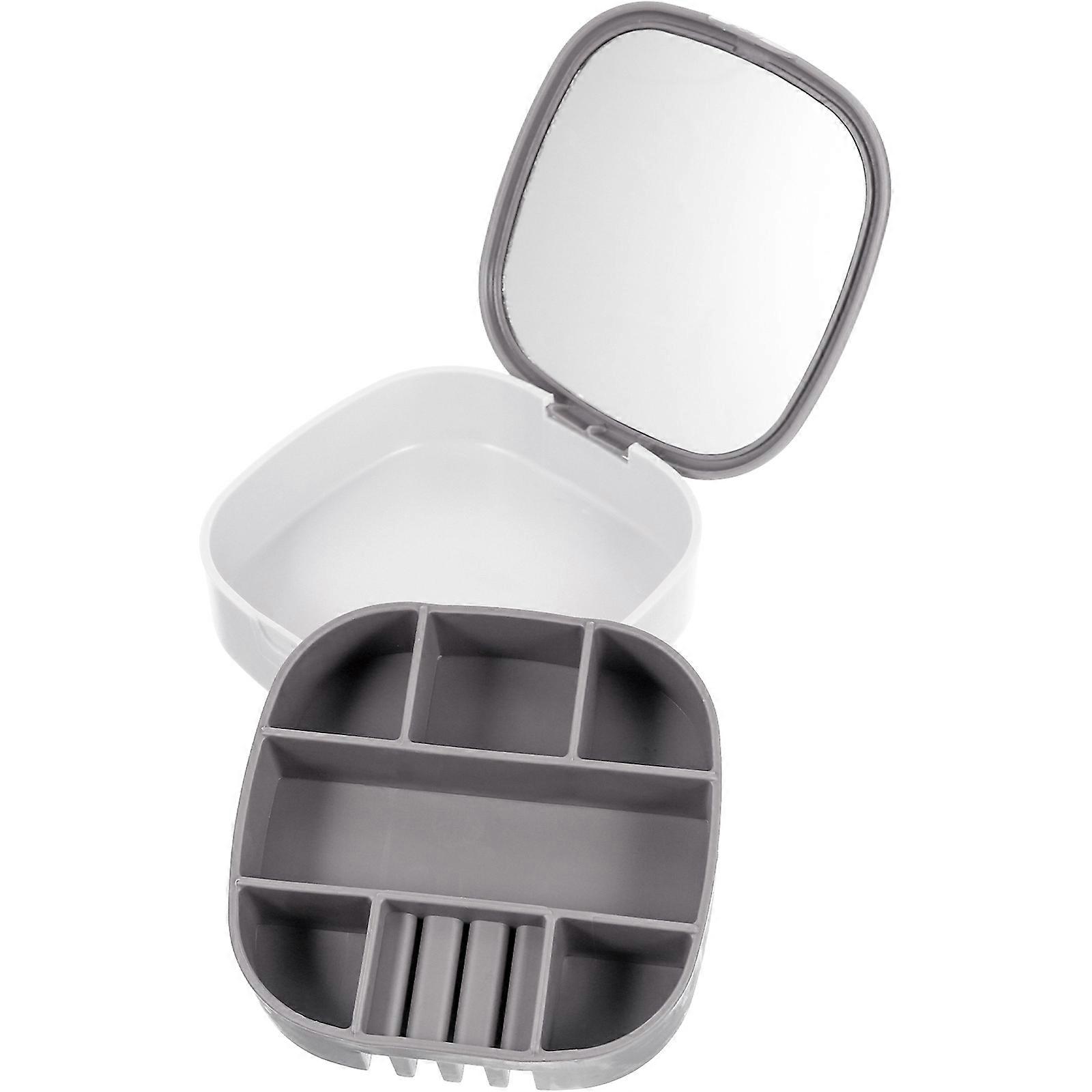 Travel Jewelry Box for Storage 2Pcs Small Portable Organizer with Mirror