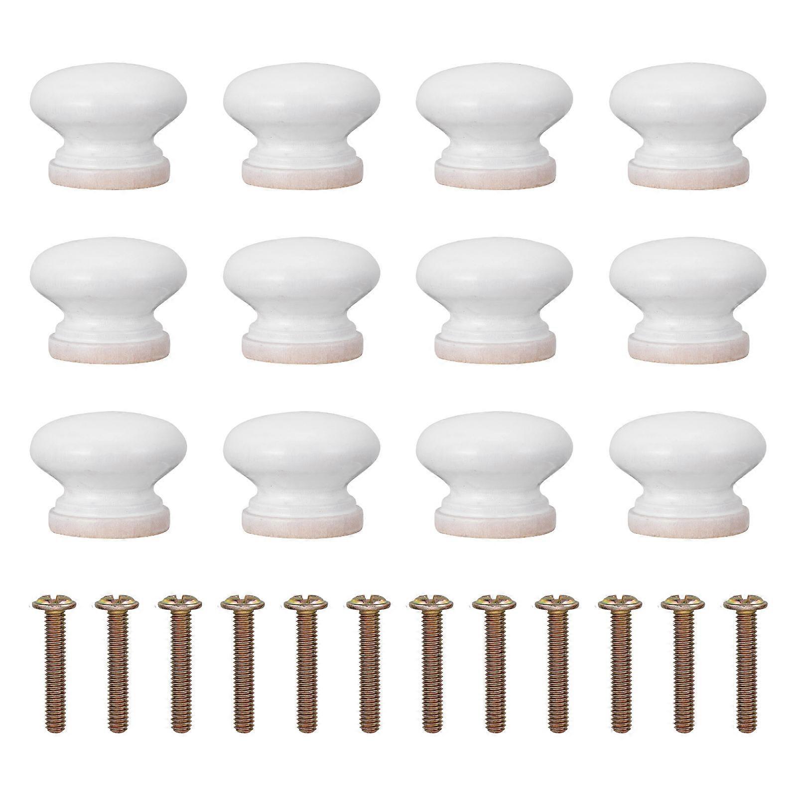 Furniture Pull Knob Cabinet Pull Handles for Drawers White 72Pcs