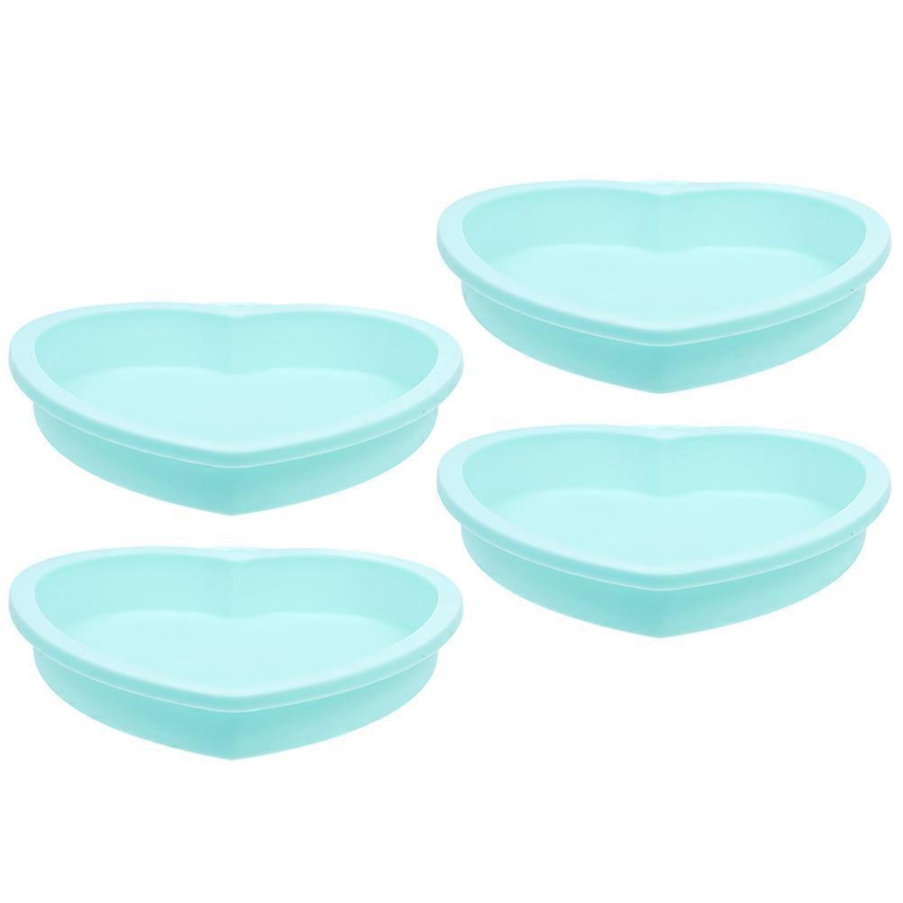 Silicone Mousse Molds 8 Pcs Heart Shaped Cake Pans Designed For DIY Enthusiasts 8 Inch Baking High Temperature Resistant