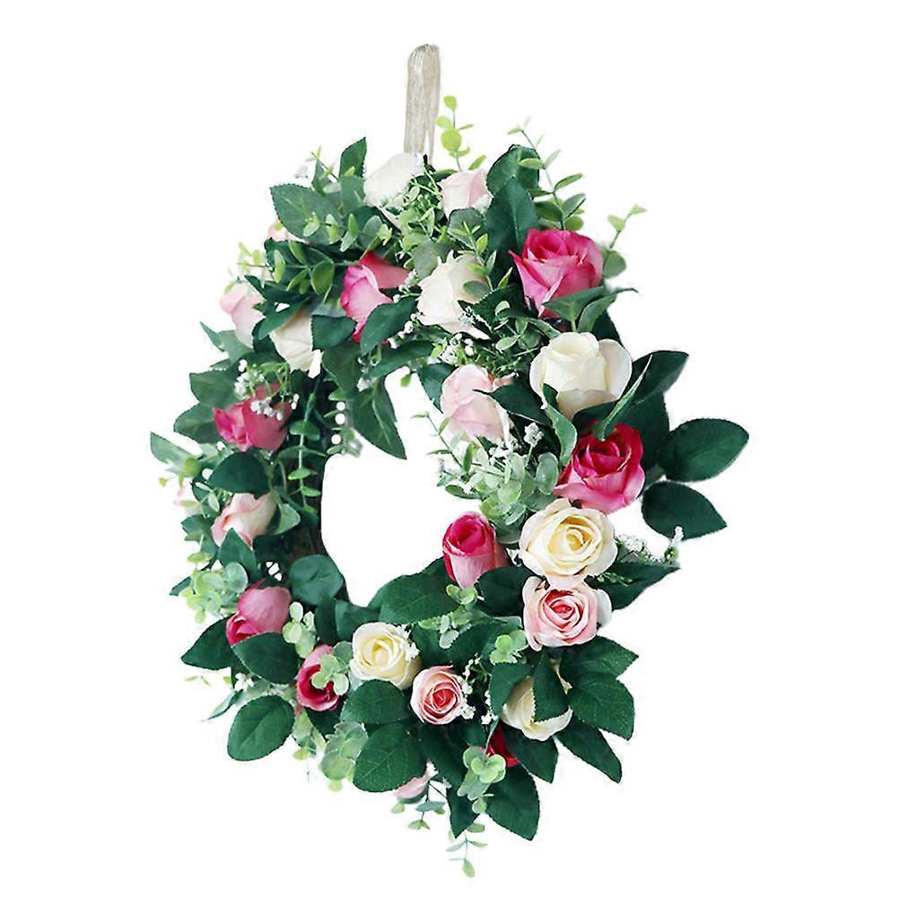 Creative Wall Decoration Emulation Wreath for Decor 1Pcs Rose Garland Multi