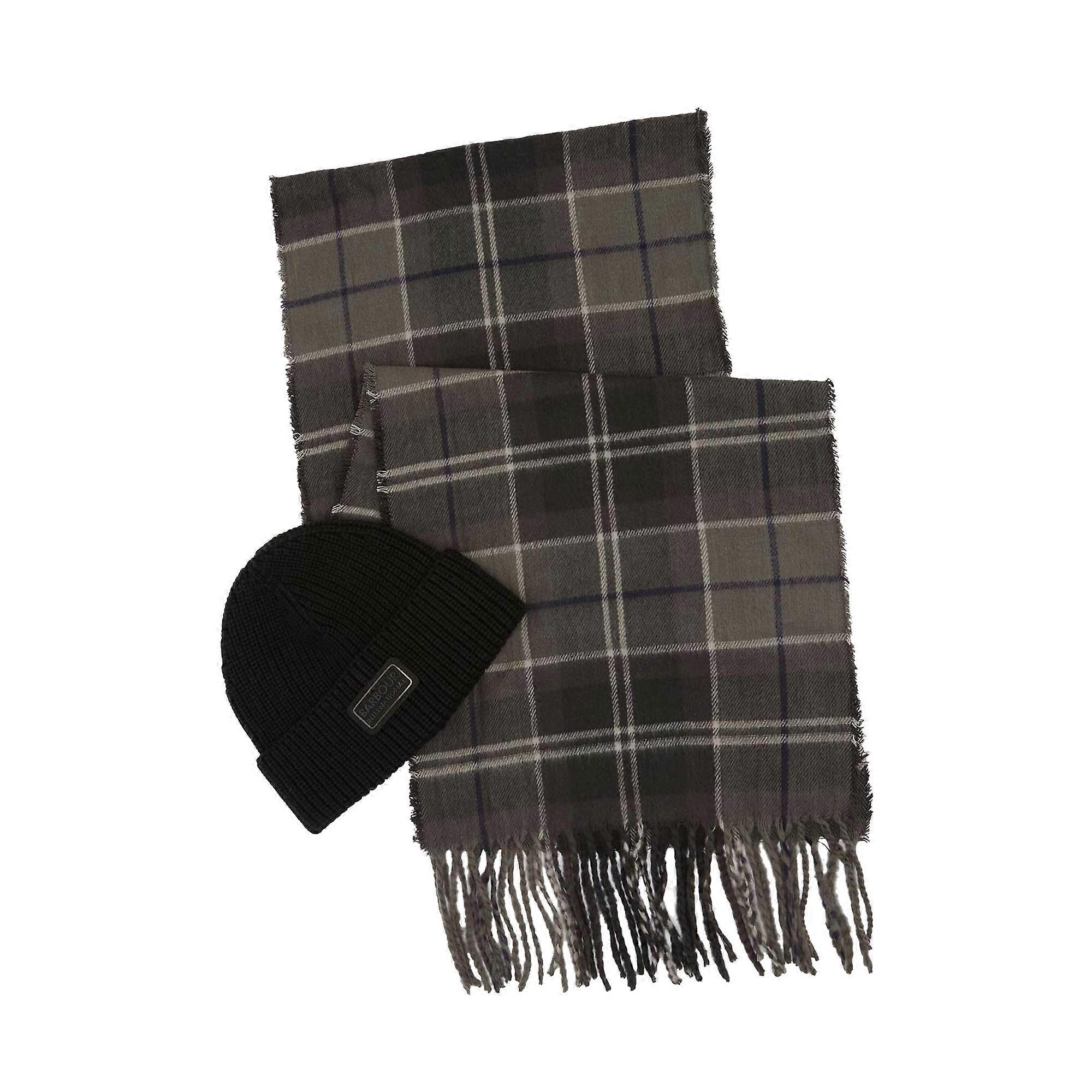 Barbour International Sweeper Beanie & Scarf Gift Box Set