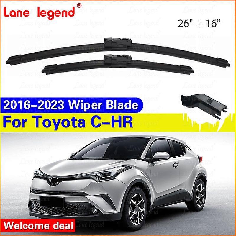 Applies to For Toyota C-HR CHR Front Wiper Blades 2016-2023 2017 2018 2019 2020 2021 2022 Windscreen Windshield Window Accessories 26"+16"