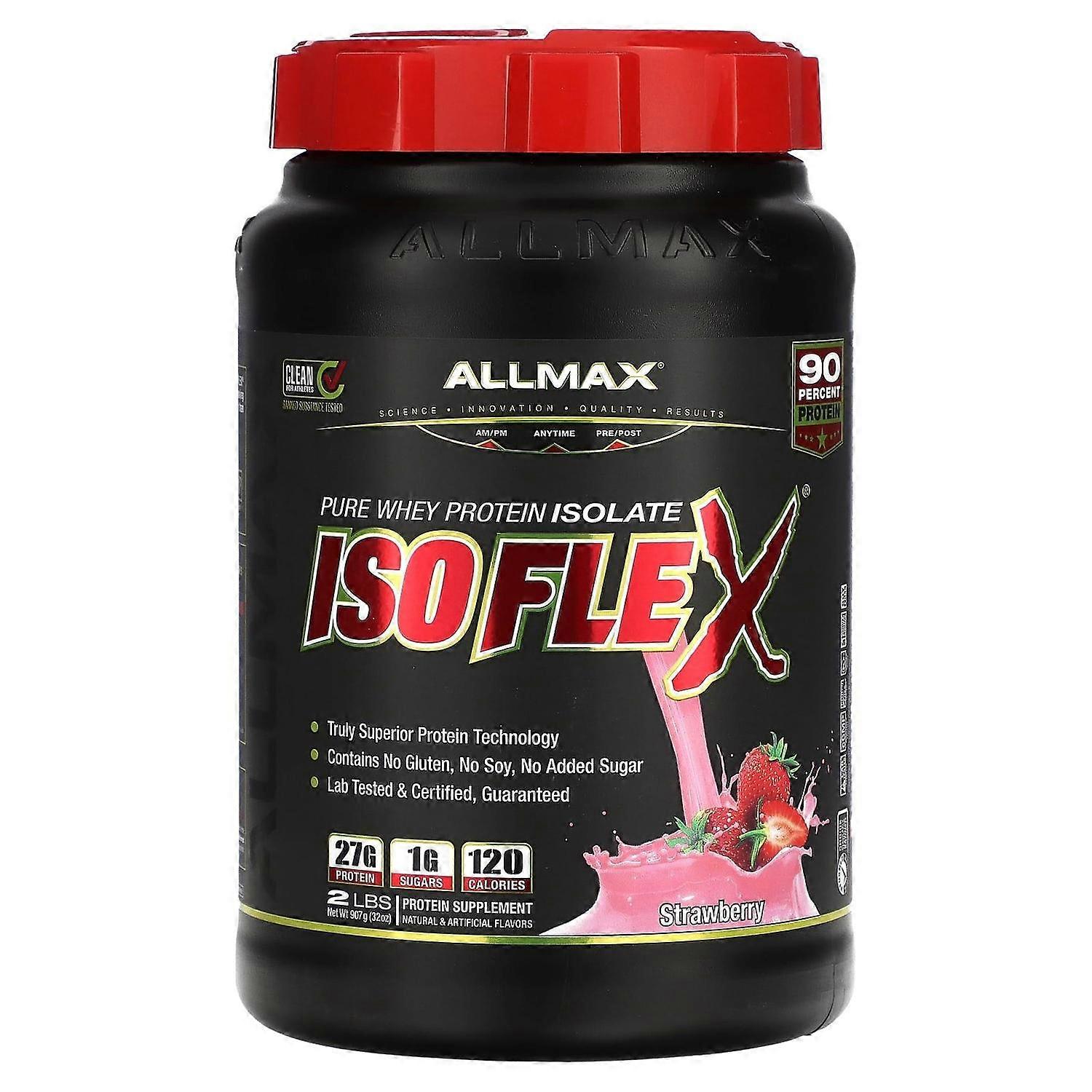 ALLMAX, Isoflex, Pure Whey Protein Isolate, Strawberry, 2 lbs (907 g)