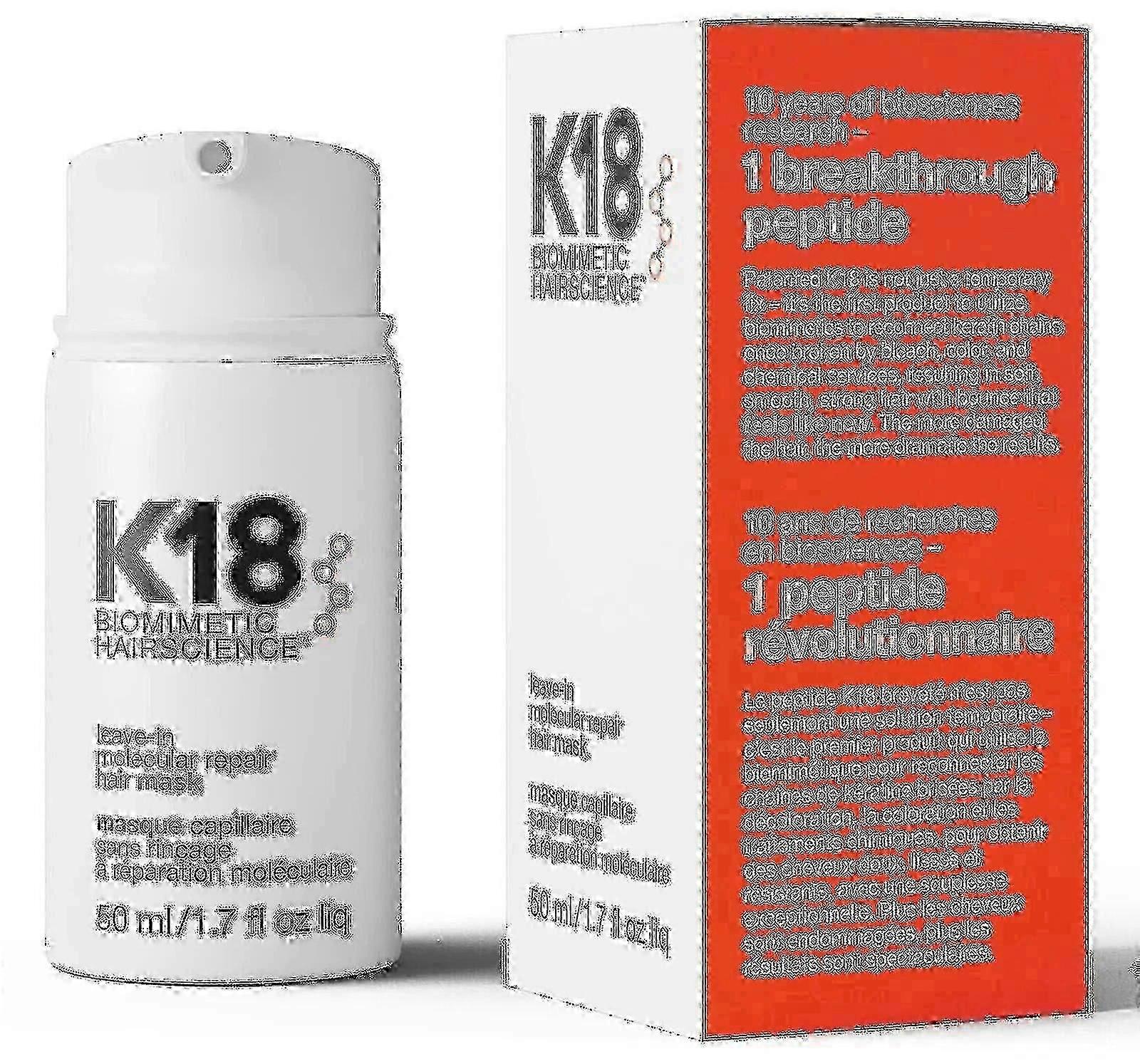 K18 Máscara Capilar de Reparo Molecular 50ml para Restauração de Danos e Cuidados com os Cabelos