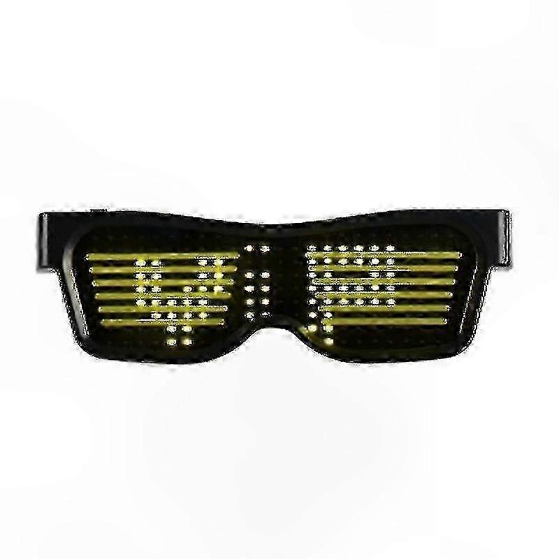 App-Controlled LED Glasses with Bluetooth, Multi-Language Support, USB Charging, and Luminous Shield for Parties