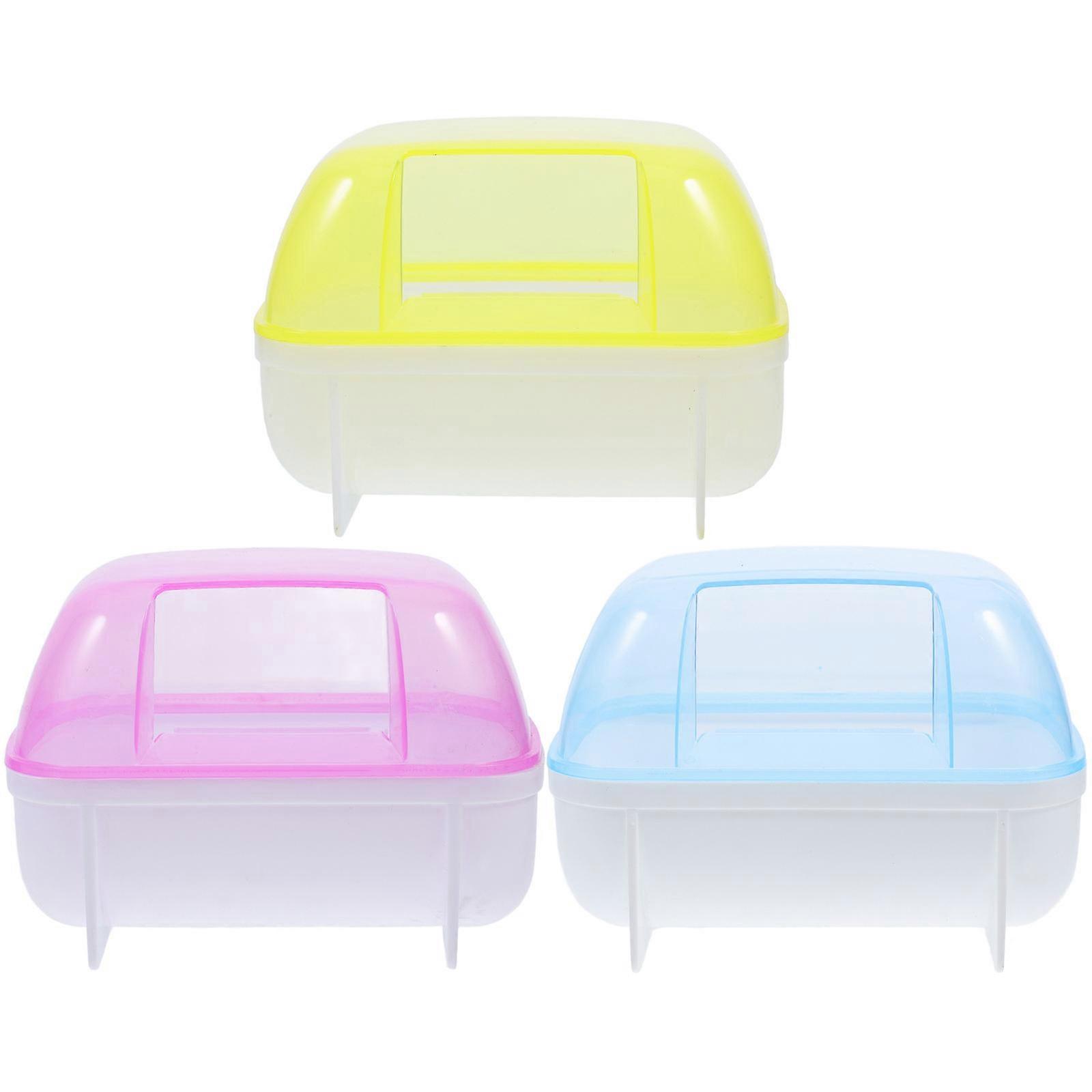 Hamster Bathroom Bath Tub for Sand Bath 9Pcs Small Pet Bathing Basin Assorted Color