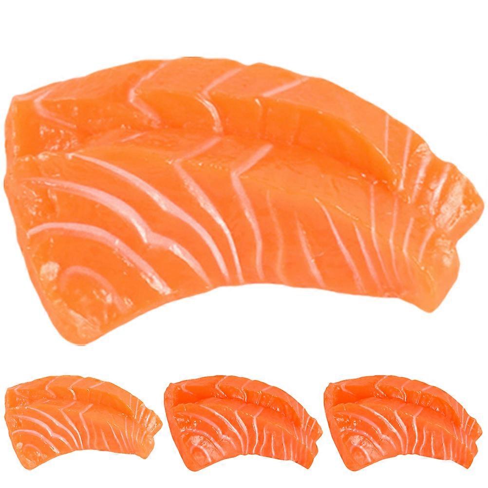 Artificial Salmon Models Lifelike Salmon Slices for DIY Use 4Pcs