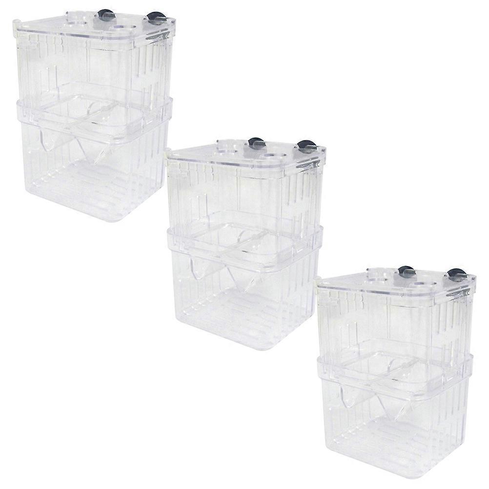 Aquarium Isolation Box Transparent Fish Breeding Box for Small Fish 12Pcs