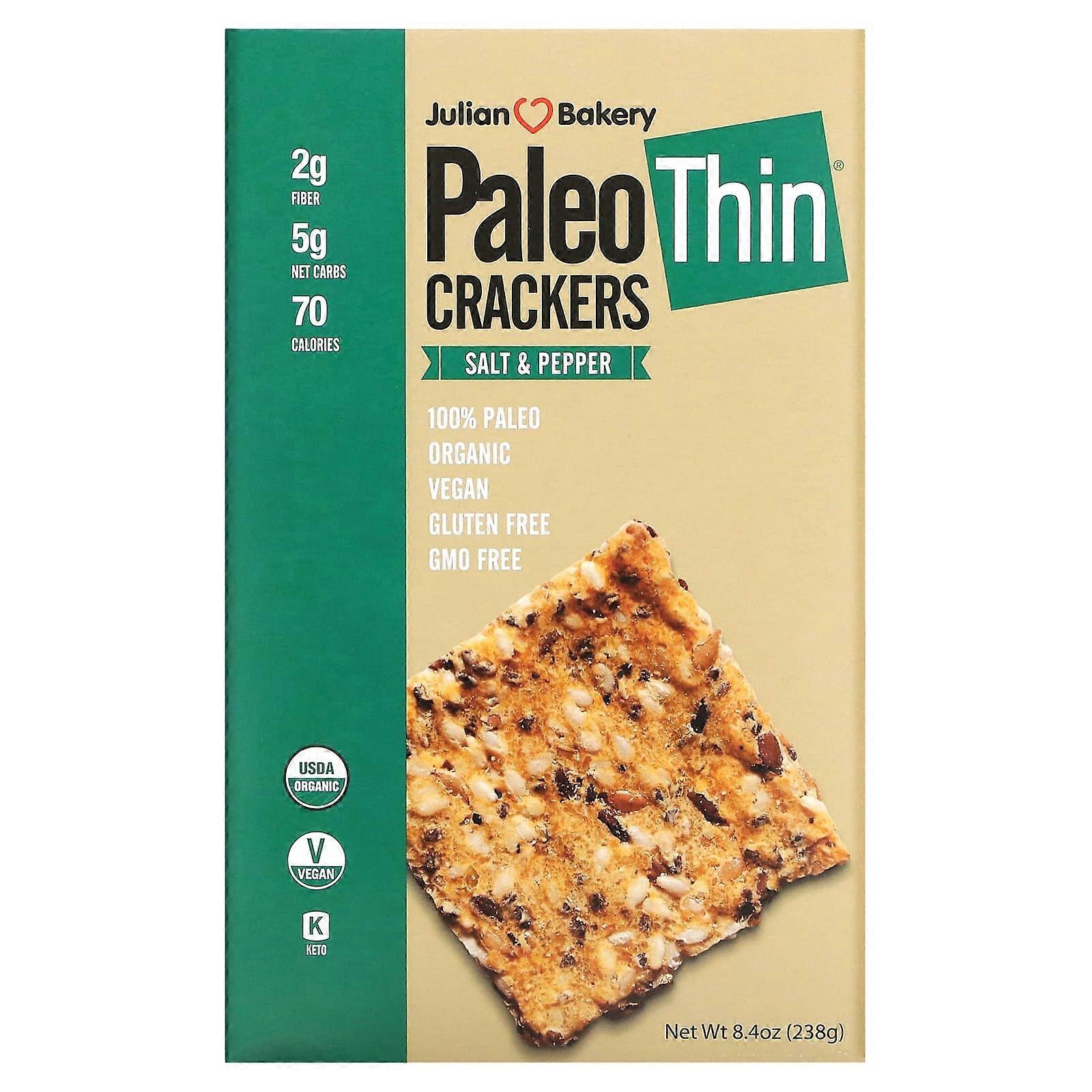 Paleo Thin Crackers, Salt & Pepper, 8.4 oz (238 g)