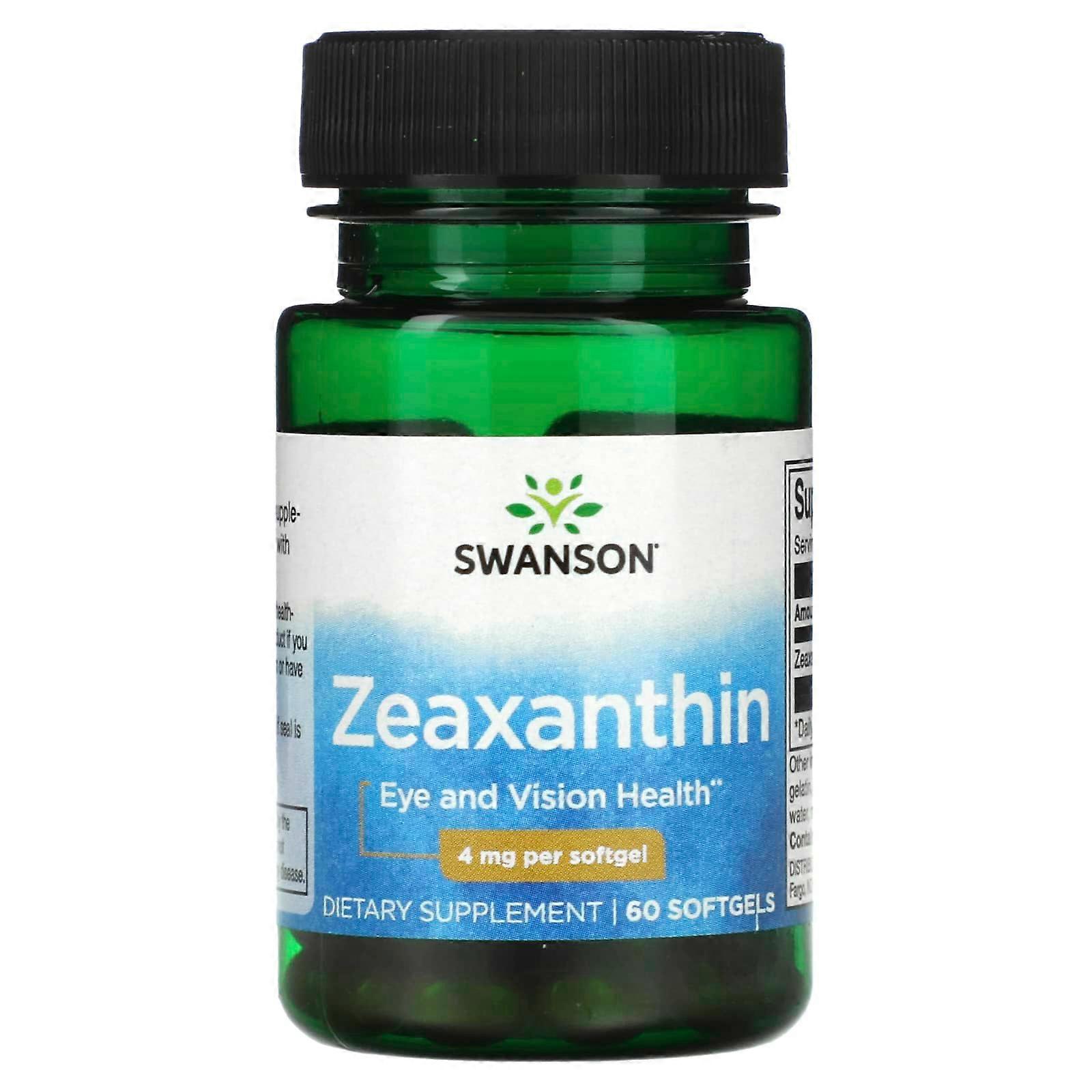 Zeaxanthin, 4 mg, 60 Softgels