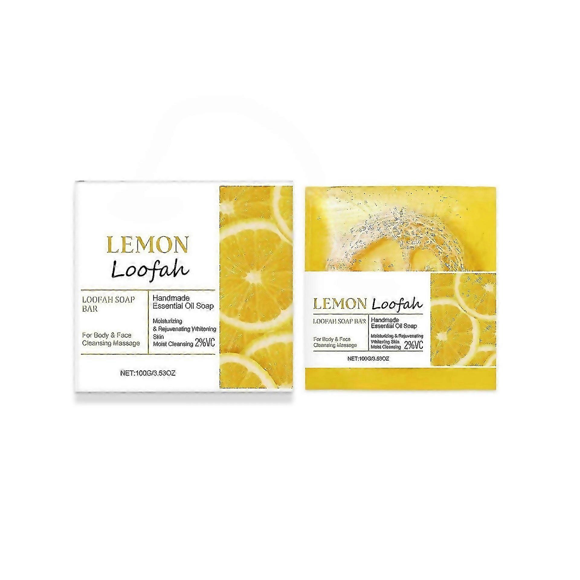 For Lemon Luffa Bath Soap Lemon Soap Body Mild Cleansing Soap Oil Control Refreshing Cleansing Clean