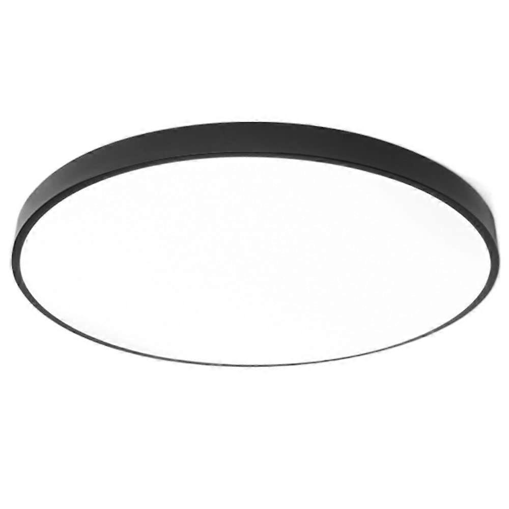Modern Bedroom Led Ceiling Lamp 36W Dimmable Round 50cm Remote Control Three Color Temperature Adjustable Dark Finish