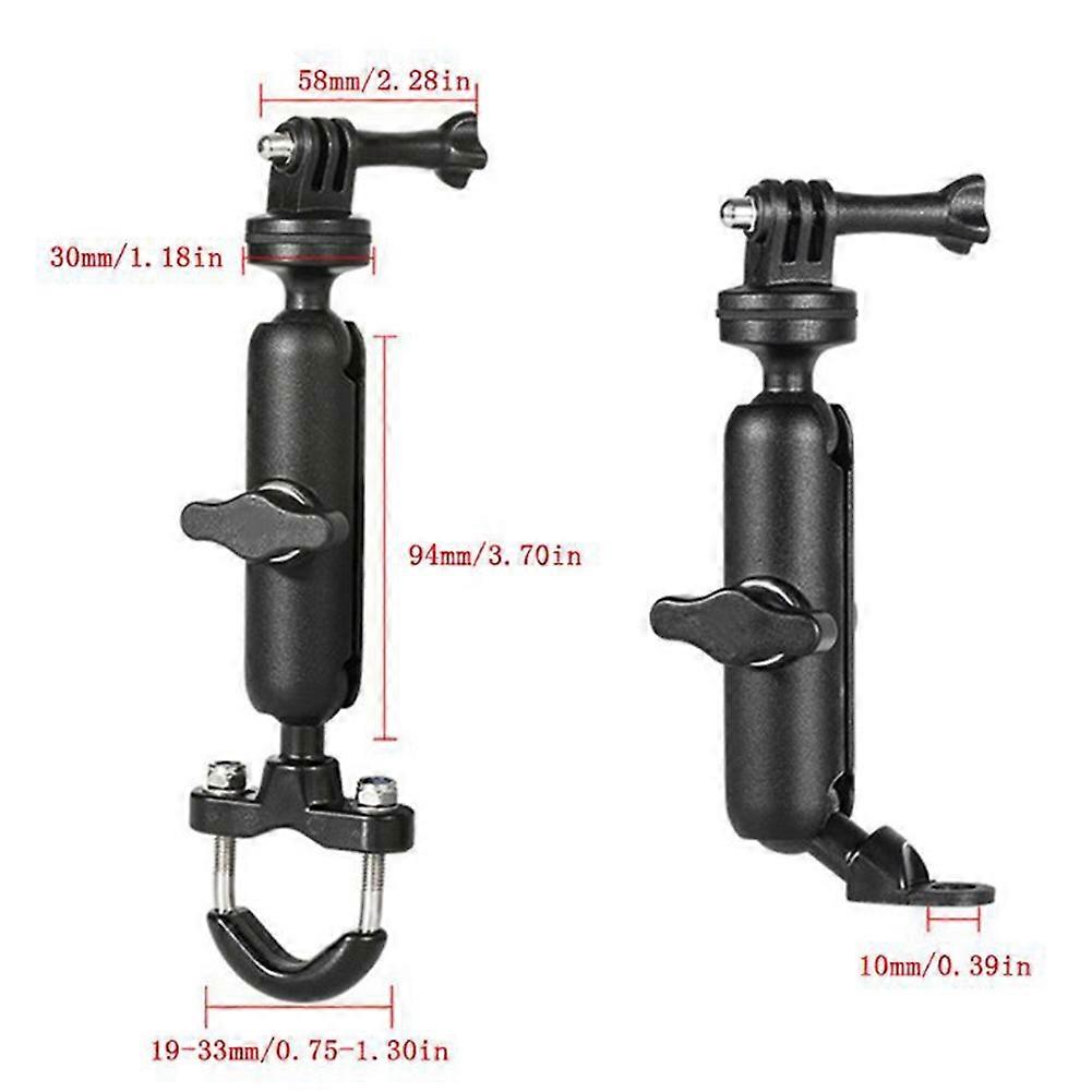 For Gopro Action Camera Motorcycle Handlebar Mirror Mount Bracket for Insta360 Garmin Action Camera Accessories