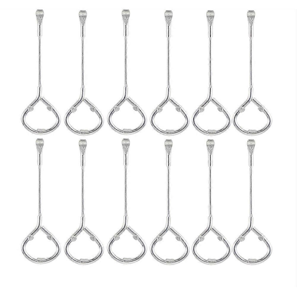 12PCS Portable Can Opener Simple Multi-Functional Metal Soda Beer Bottle Paint Bucket Jar Gripper Opening Tools